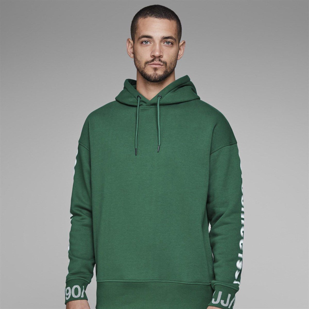 12145349NEBIMV3NEBIMV3|12145349|EvergreenJACK & JONES JCOHALFTONE SWEAT HOOD ERKEK SWEATSHIRT-Evergreen