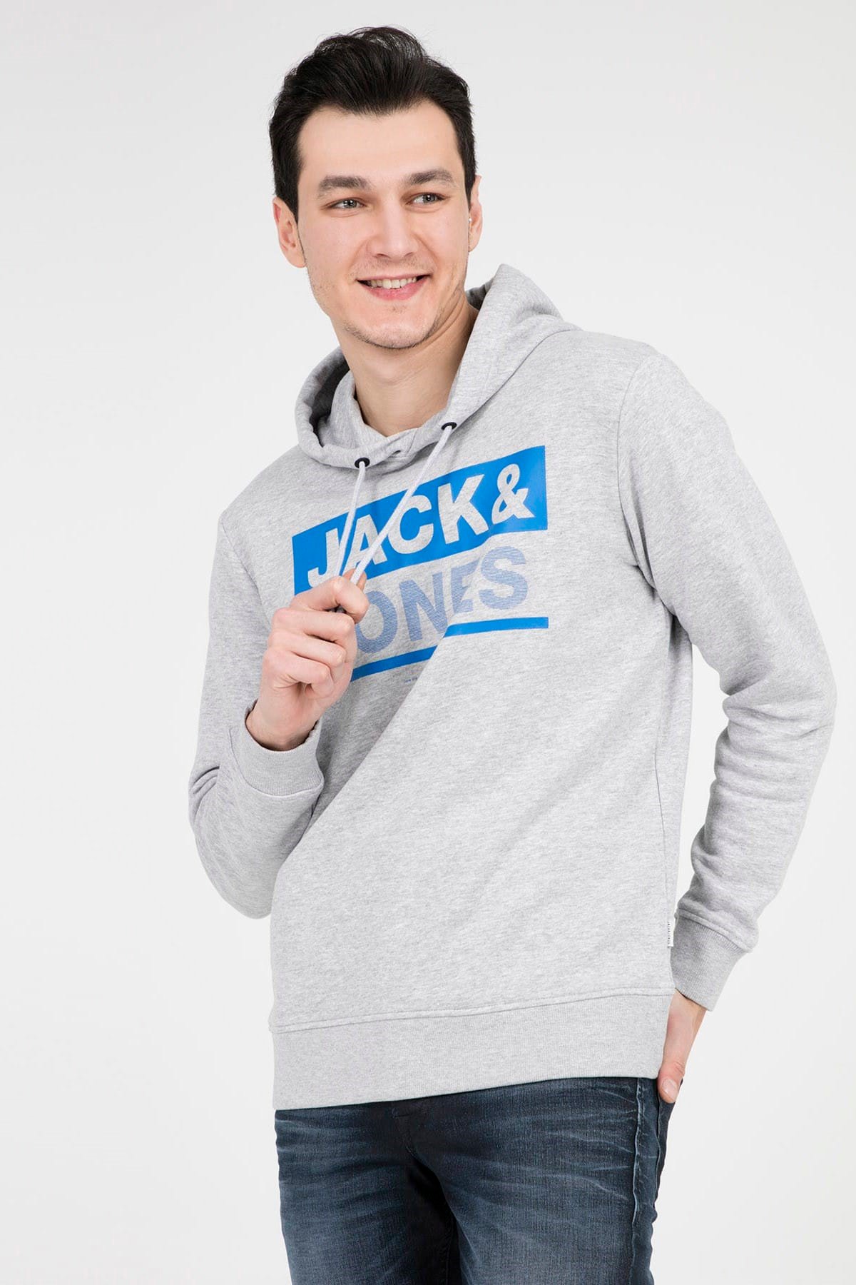 12148875NEBIMV3NEBIMV3|12148875|DarkJACK & JONES JCOMONEY SWEAT HOOD WHS ERKEK SWEATSHIRT-Dark Grey Melange