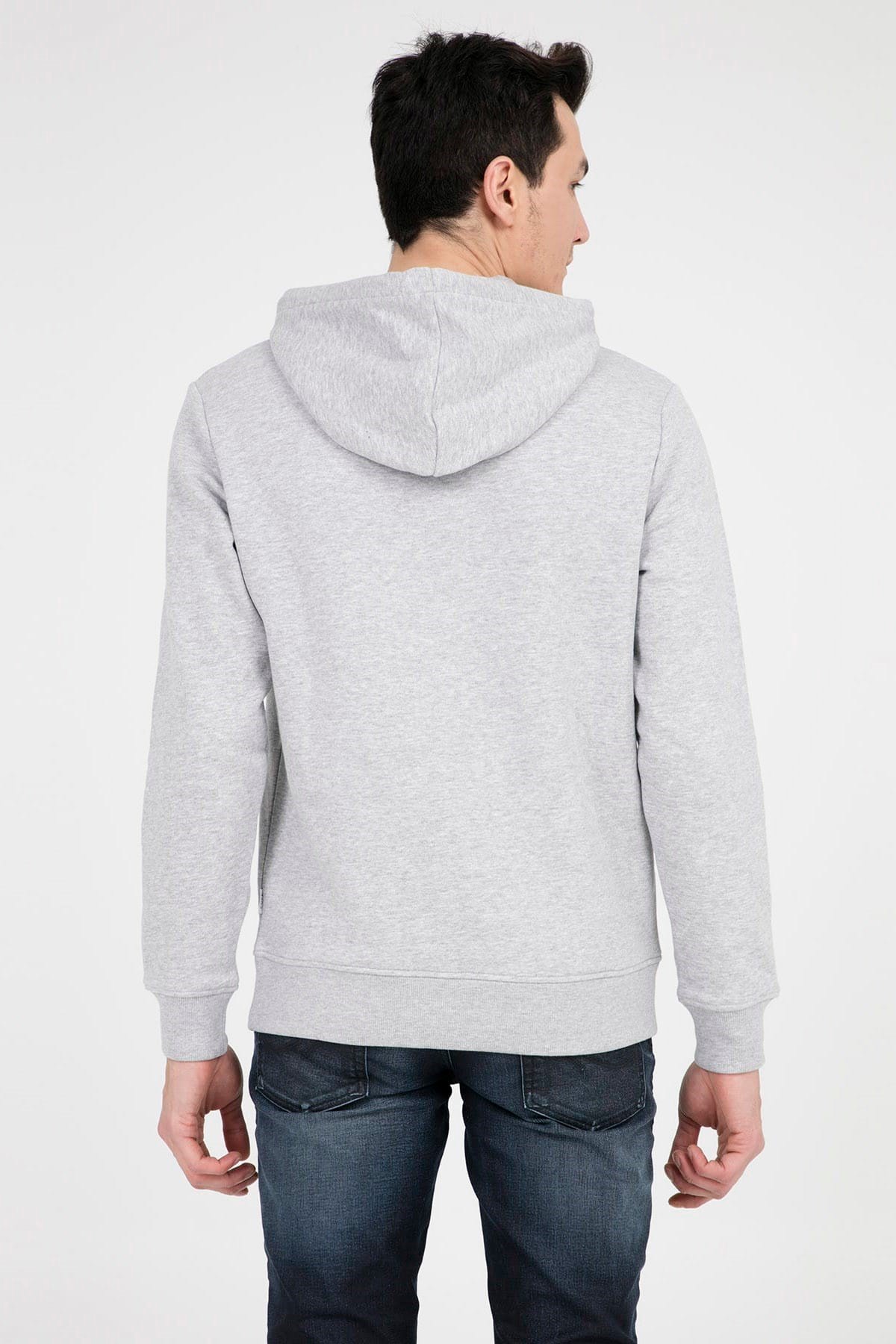 12148875NEBIMV3NEBIMV3|12148875|DarkJACK & JONES JCOMONEY SWEAT HOOD WHS ERKEK SWEATSHIRT-Dark Grey Melange