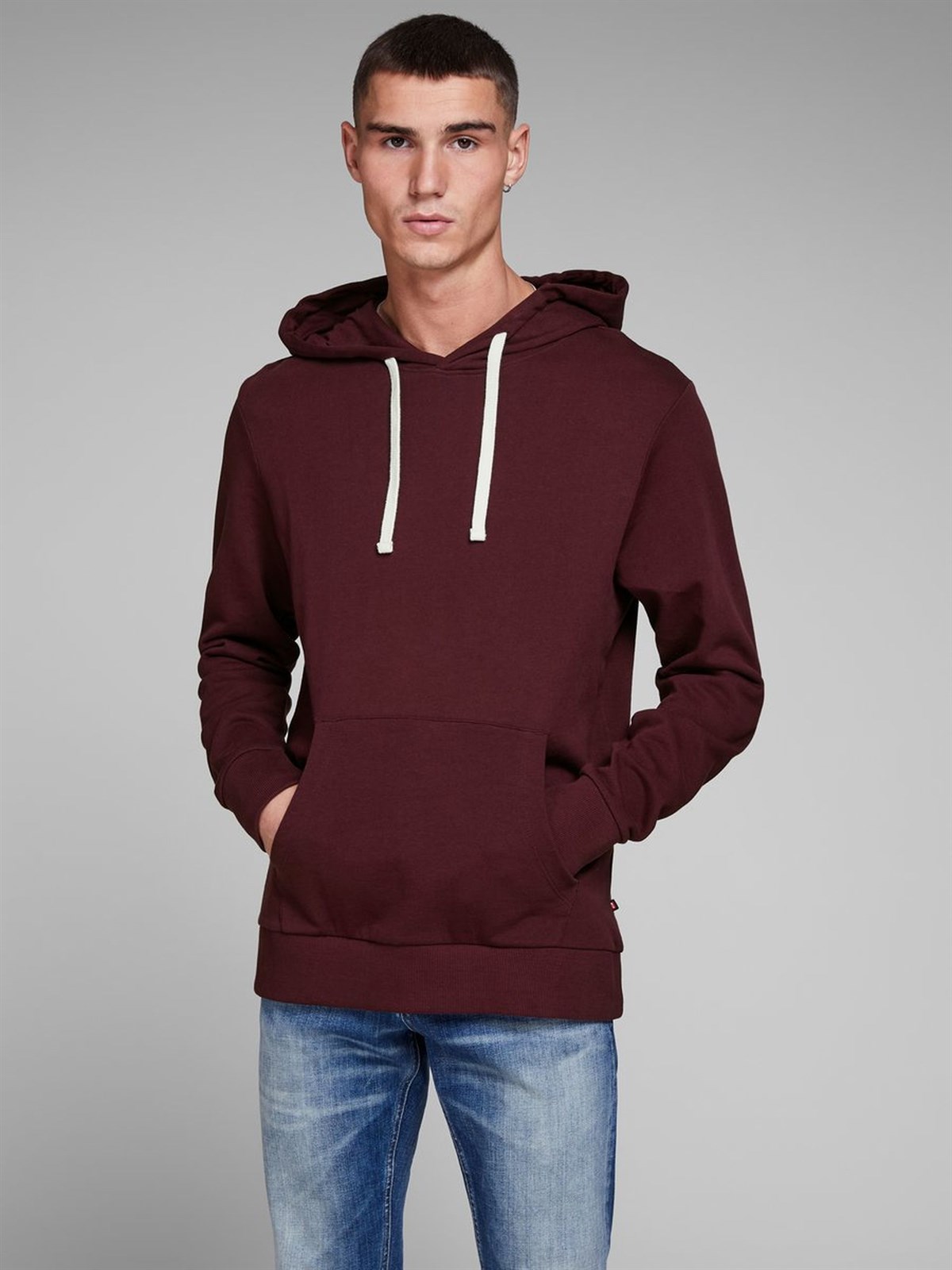12136885NEBIMV3NEBIMV3|12136885|PortJACK & JONES JJEHOLMEN SWEAT HOOD NOOS ERKEK SWEATSHIRT-Port Royale