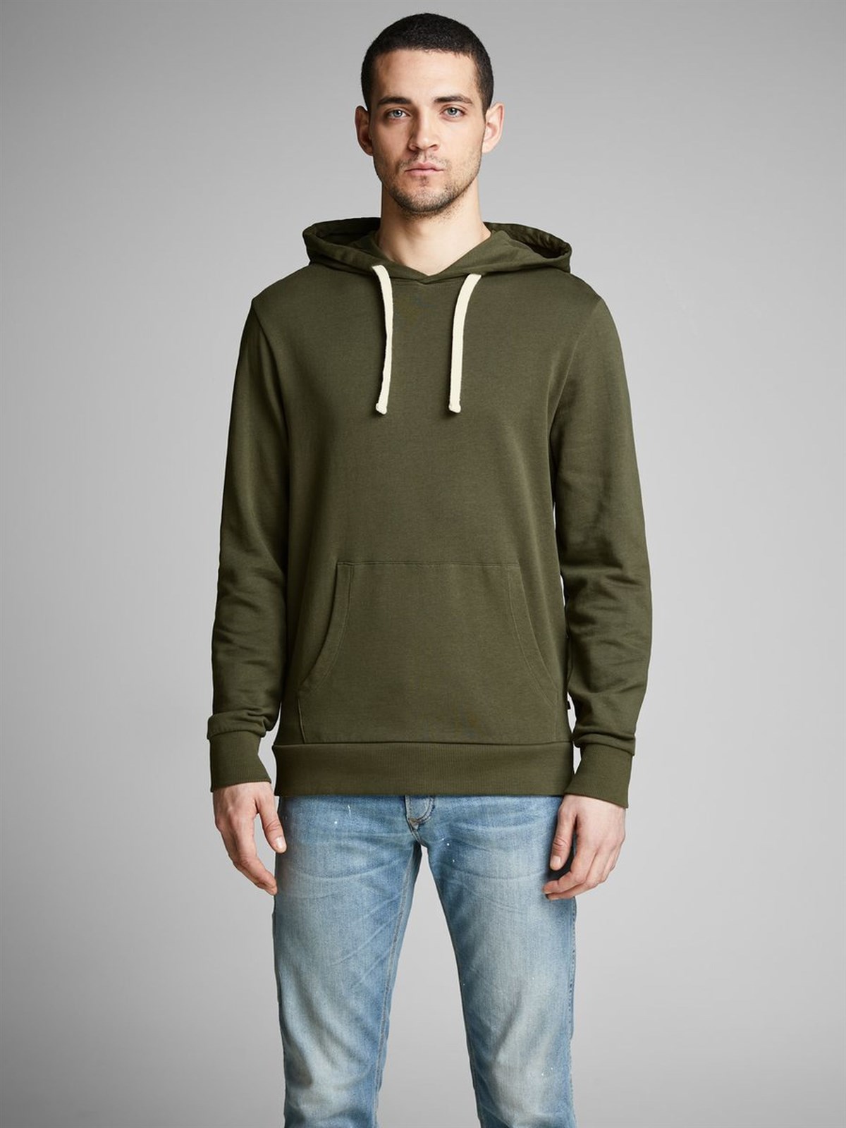 12136885NEBIMV3NEBIMV3|12136885|OliveJACK & JONES JJEHOLMEN SWEAT HOOD NOOS ERKEK SWEATSHIRT-Olive Night
