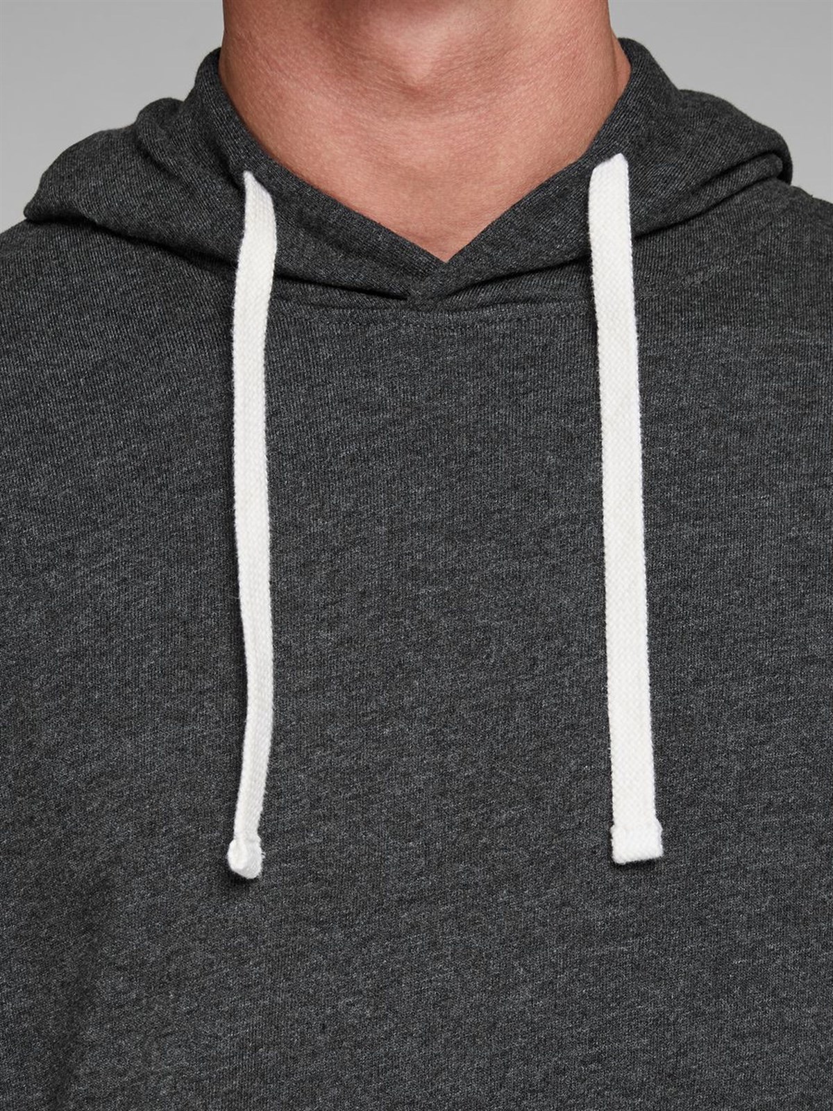 12136885NEBIMV3NEBIMV3|12136885|DarkJACK & JONES JJEHOLMEN SWEAT HOOD NOOS ERKEK SWEATSHIRT-Dark Grey Melange