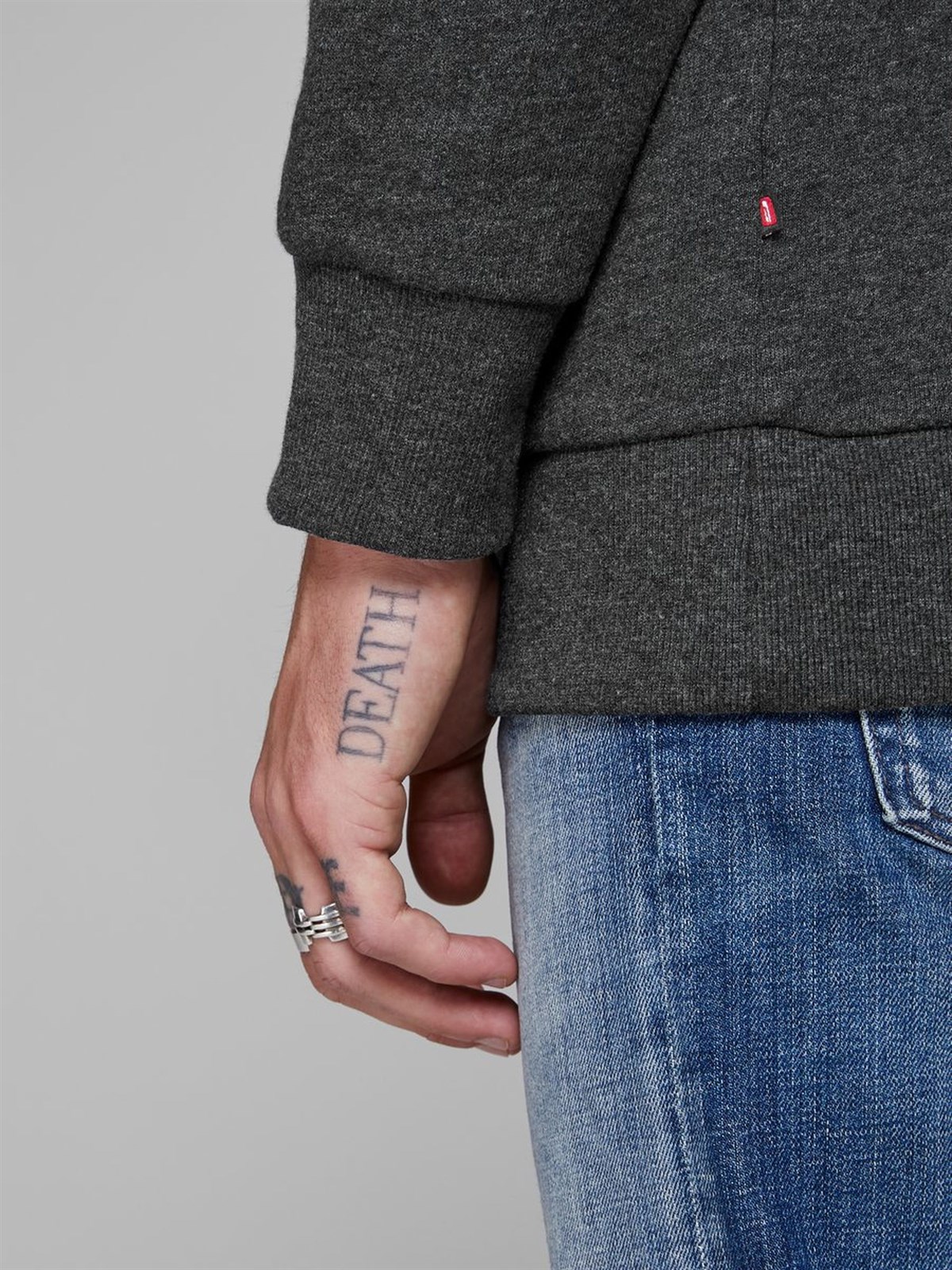 12136885NEBIMV3NEBIMV3|12136885|DarkJACK & JONES JJEHOLMEN SWEAT HOOD NOOS ERKEK SWEATSHIRT-Dark Grey Melange