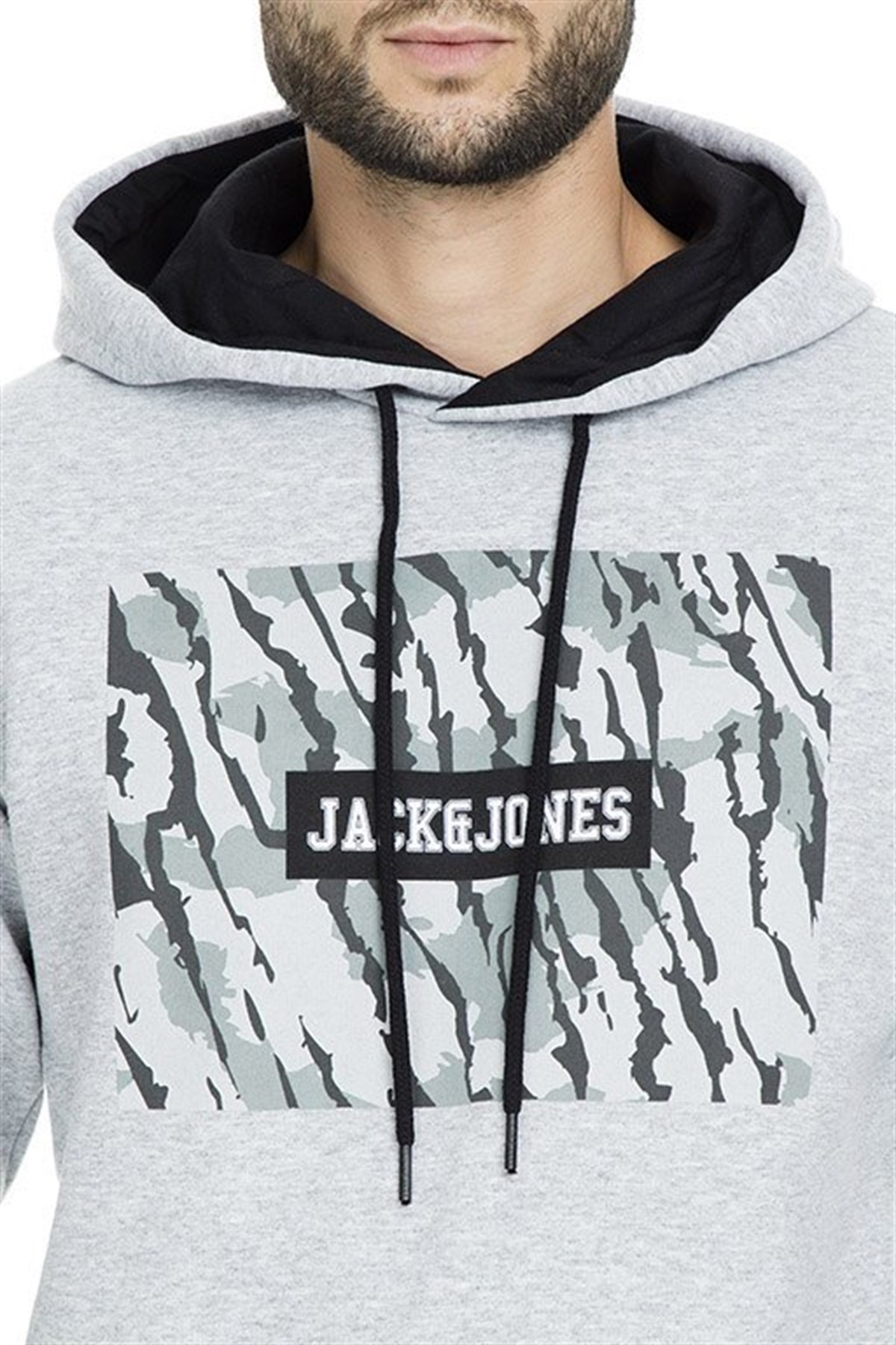 12157830NEBIMV3NEBIMV3|12157830|LightJACK&JONES CORE JCORAIMI SWEAT HOOD ERKEK SWEATSHIRT-Light Grey Melange