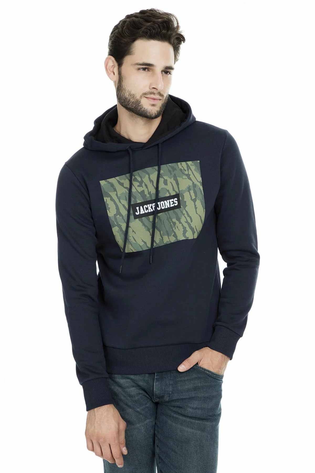 12157830Jack&Jones Core Jcoraimi Sweat Hood Erkek Sweatshirt