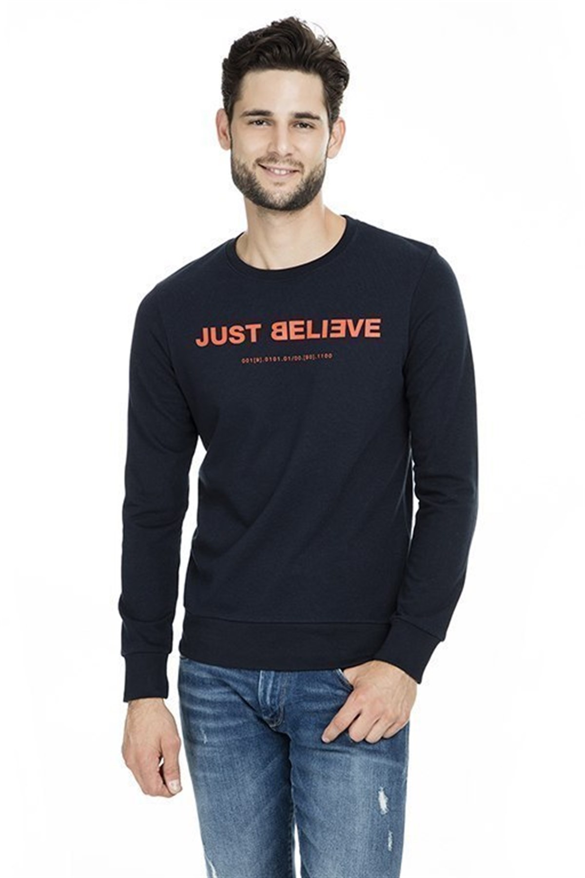 12167779NEBIMV3NEBIMV3|12167779|SkyJACK&JONES CORE JCORAINN SWEAT CREW NECK ERKEK SWEATSHIRT-Sky Captain