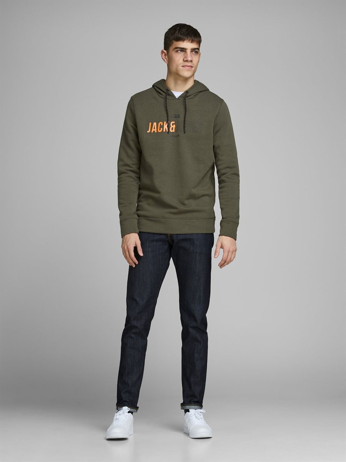 12157721NEBIMV3NEBIMV3|12157721|ForestJACK&JONES JCOMONDO SWEAT HOOD ERKEK SWEATSHIRT-Forest Night