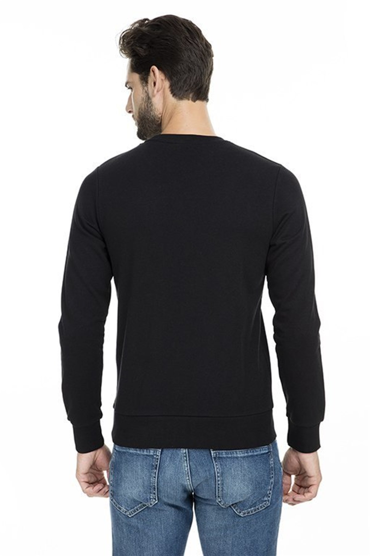 12161759NEBIMV3NEBIMV3|12161759|BlackJACK&JONES JCOPILOT SWEAT CREW NECK ERKEK SWEATSHIRT-BLACK