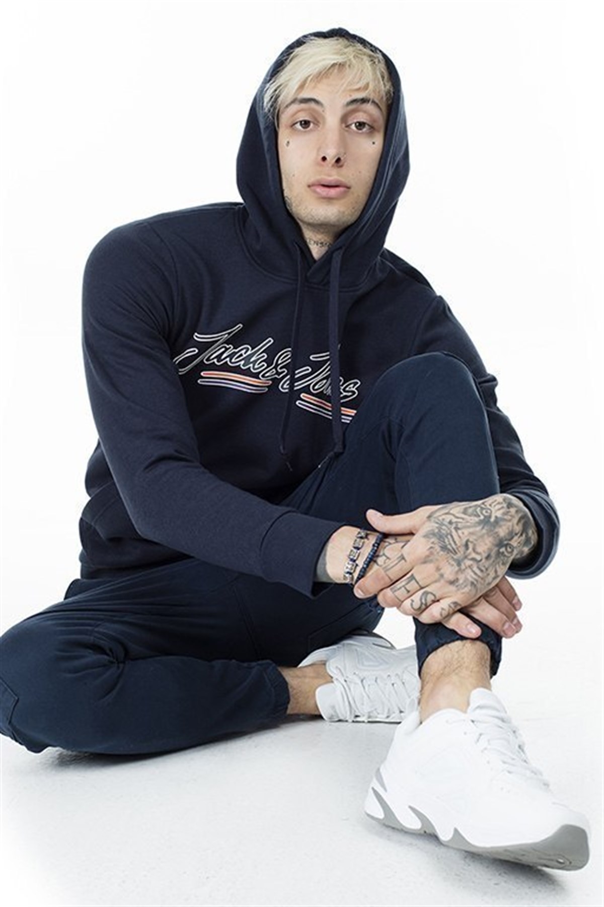 12158105NEBIMV3NEBIMV3|12158105|NavyJACK&JONES JORFRANCO SWEAT HOOD ERKEK SWEATSHIRT-NAVY