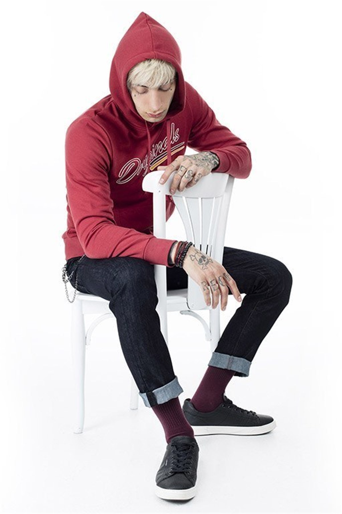 12158105NEBIMV3NEBIMV3|12158105|BrickJACK&JONES JORFRANCO SWEAT HOOD ERKEK SWEATSHIRT-Brick Red