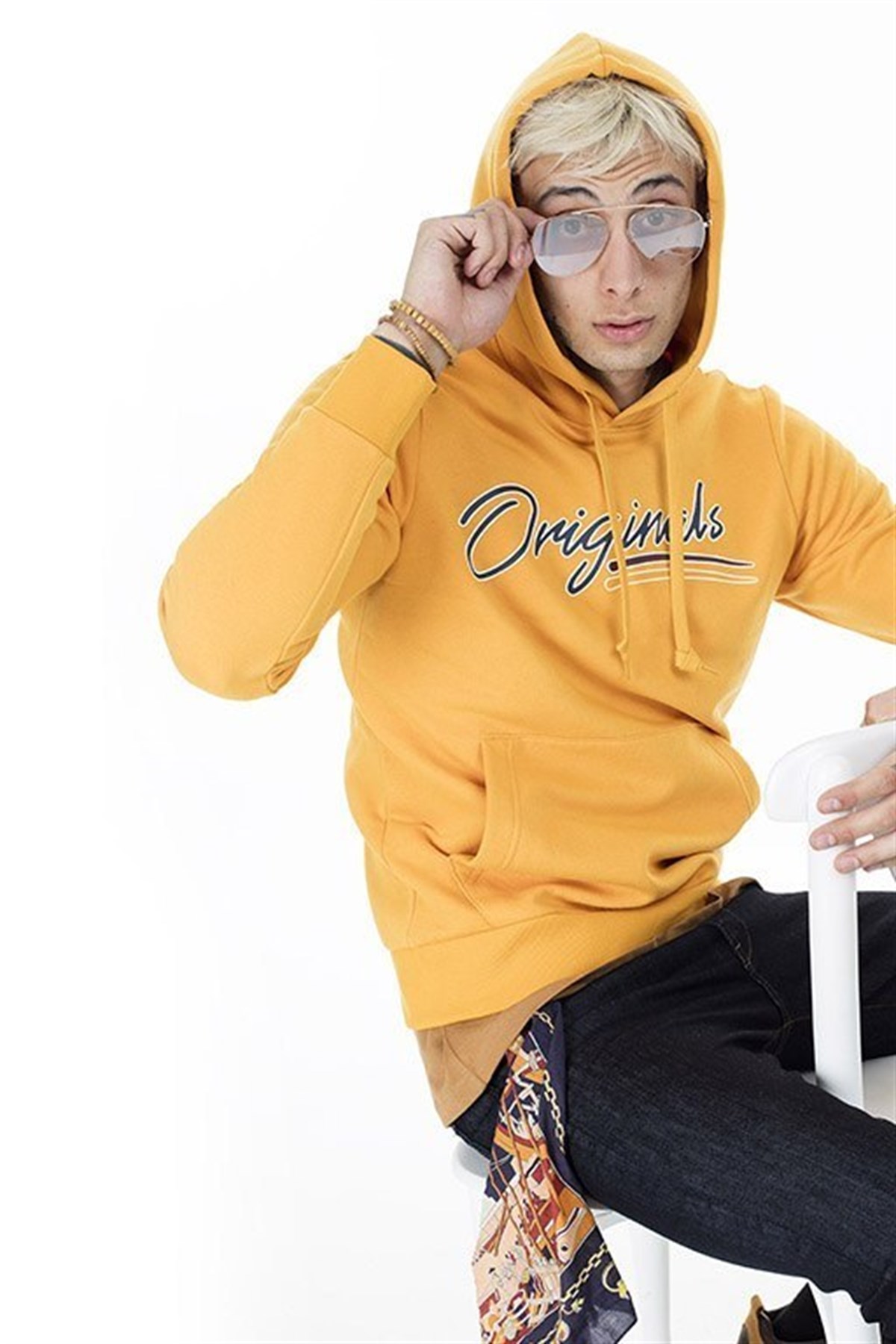 12158105Jack&Jones Jorfranco Sweat Hood Erkek Sweatshirt