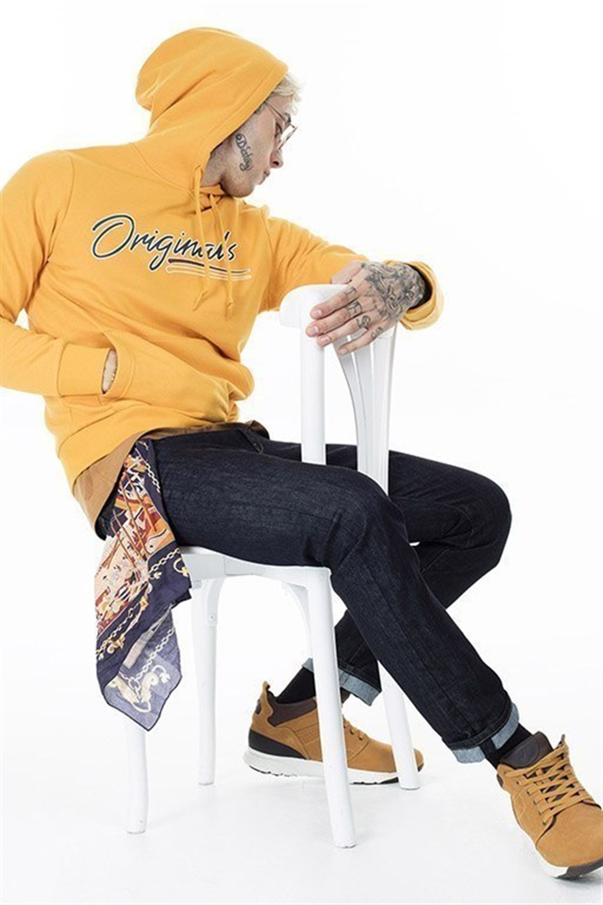 12158105Jack&Jones Jorfranco Sweat Hood Erkek Sweatshirt