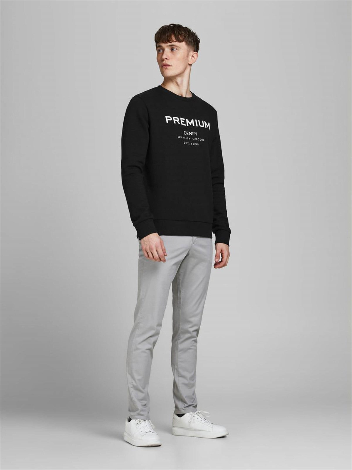 12175205Jack&Jones Jjtonal Logo Sweat Crew Neck-12175205