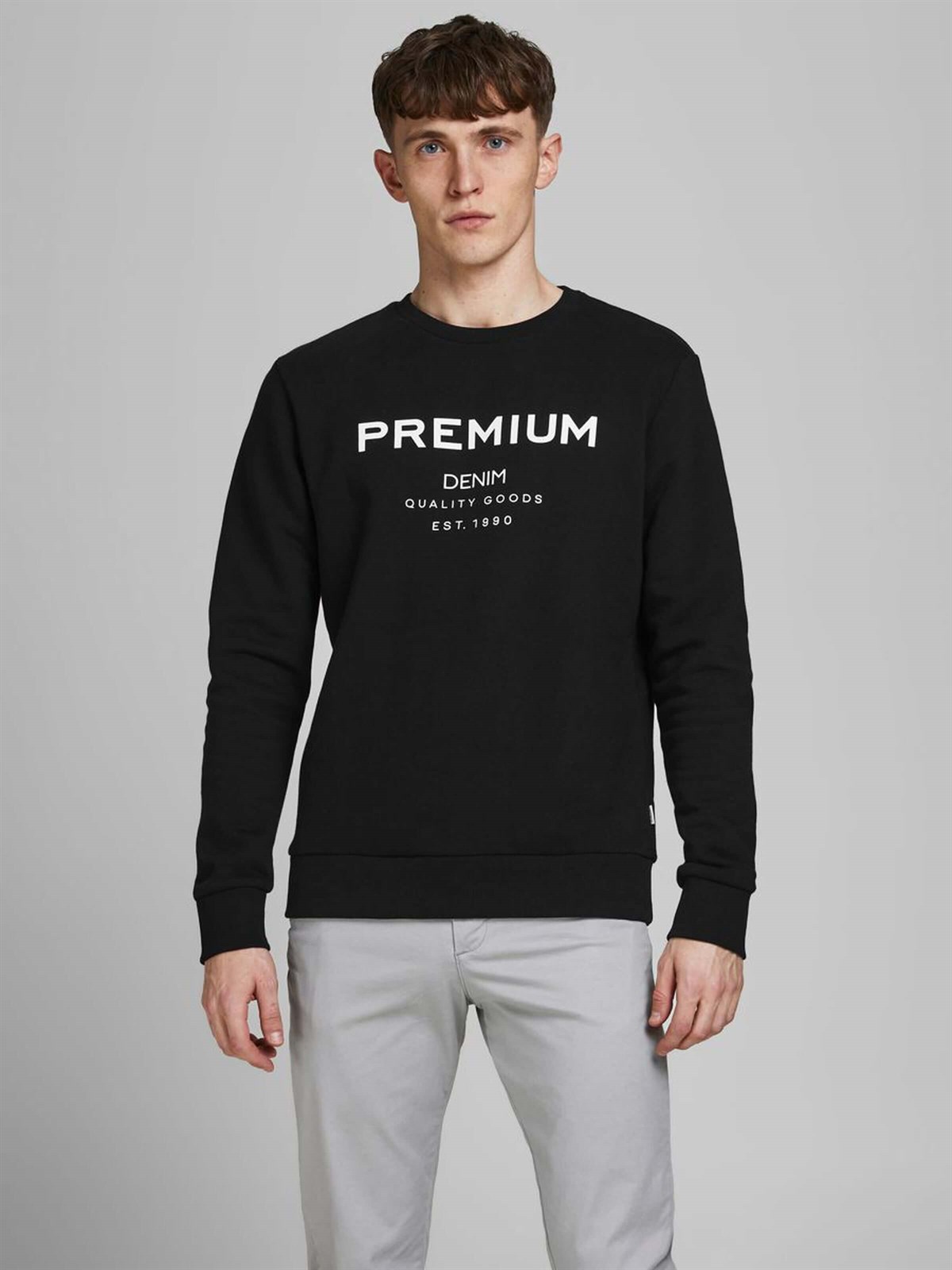 12175205Jack&Jones Jjtonal Logo Sweat Crew Neck-12175205