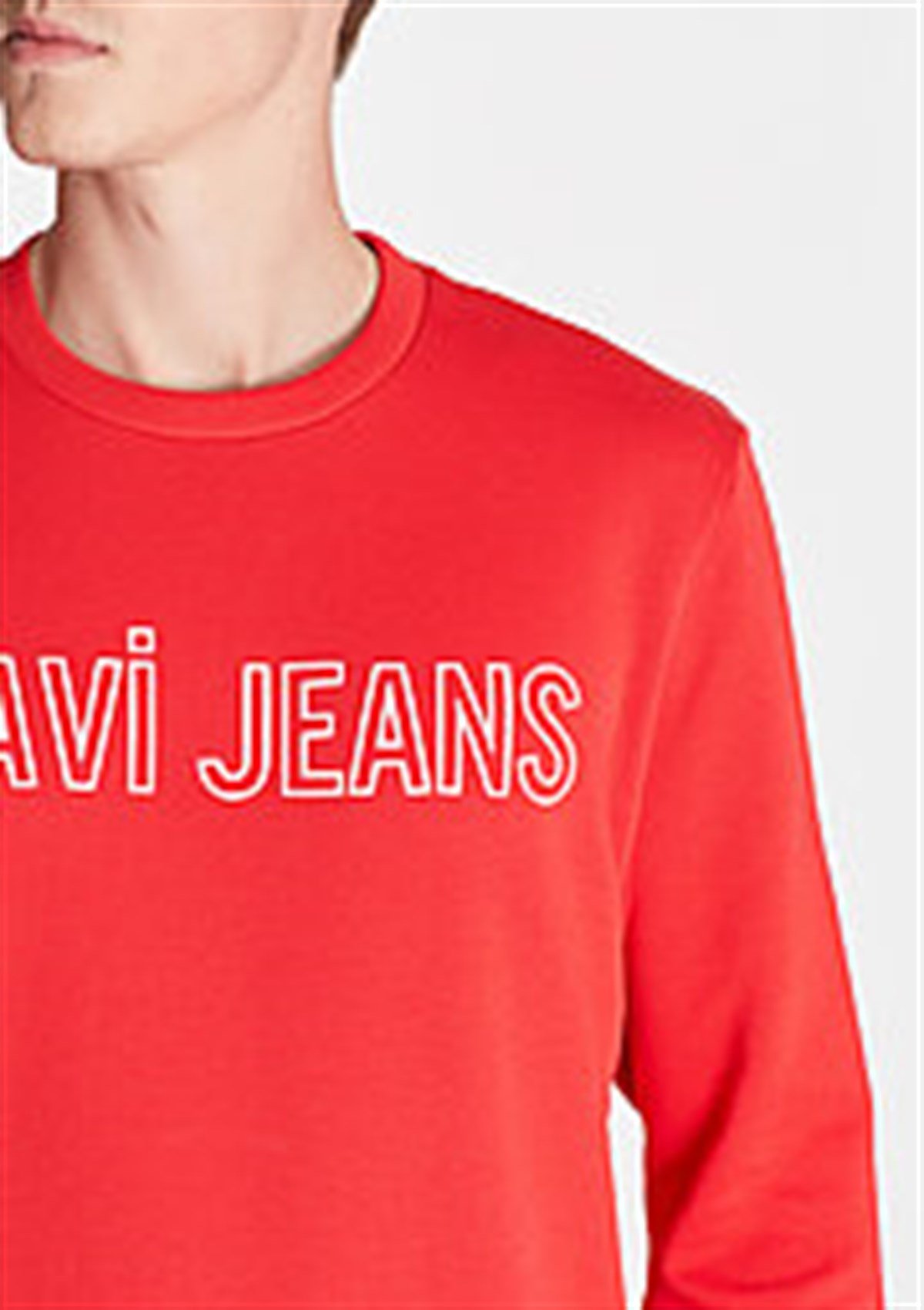 065752-29781Mavi Baskılı Sweatshirt Kırmızı