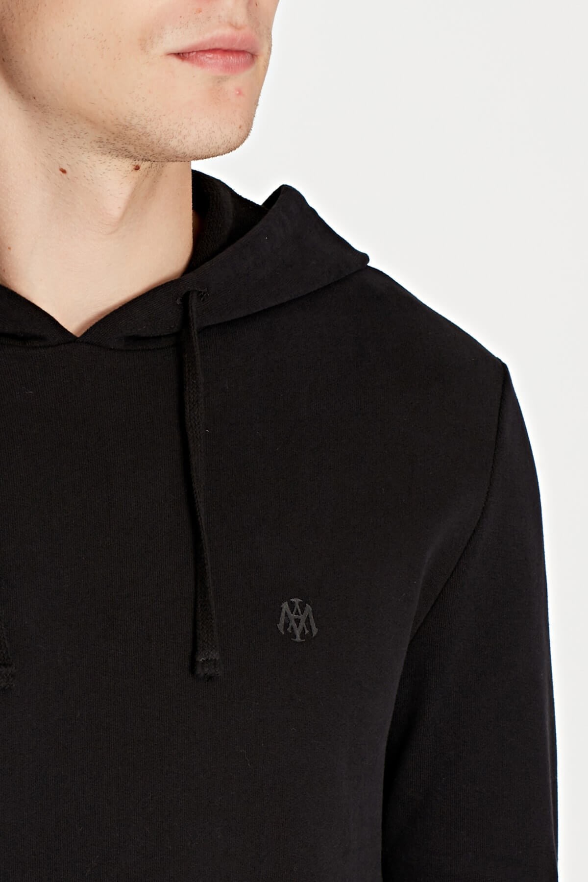 065779-900Mavi Erkek Kapişonlu Sweatshirt Siyah