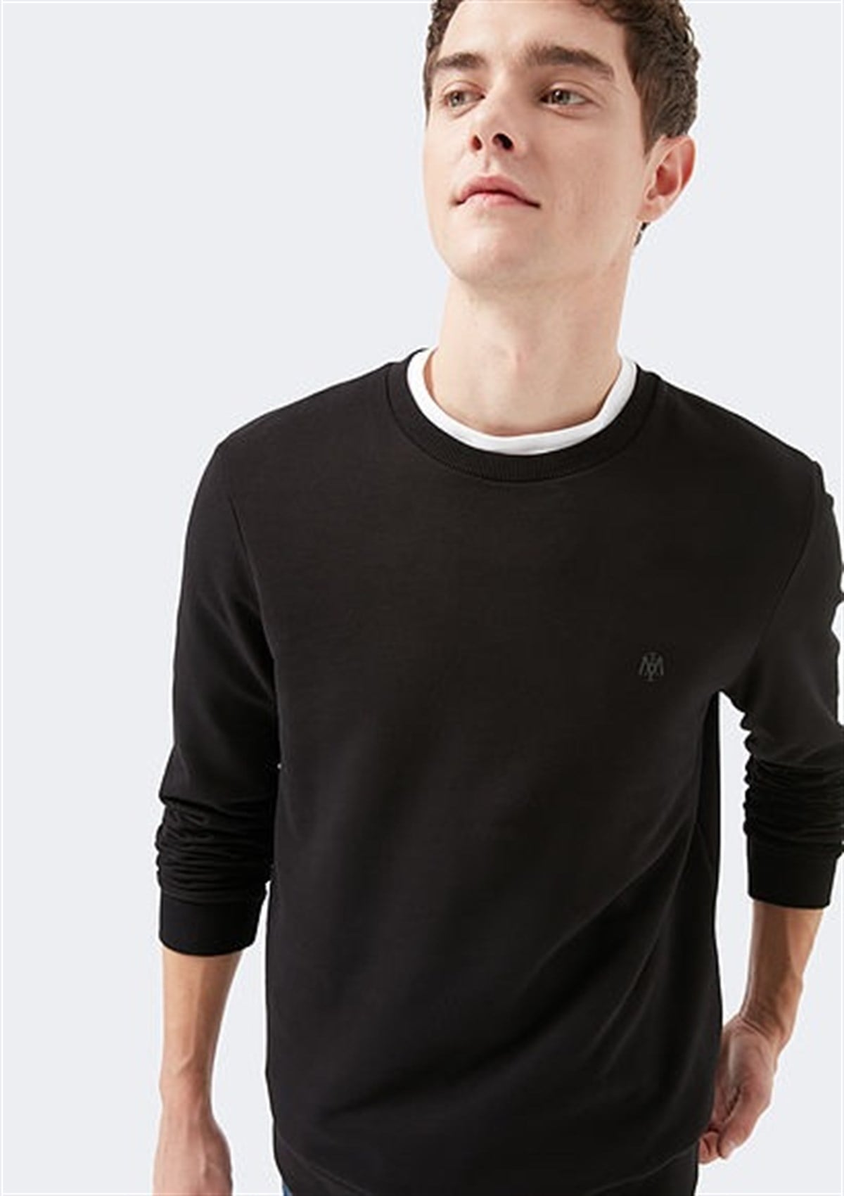 065751-900Mavi Erkek Sweatshirt Siyah