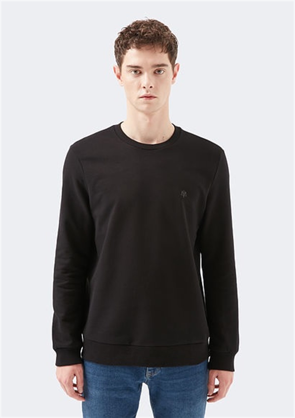 065751-900Mavi Erkek Sweatshirt Siyah