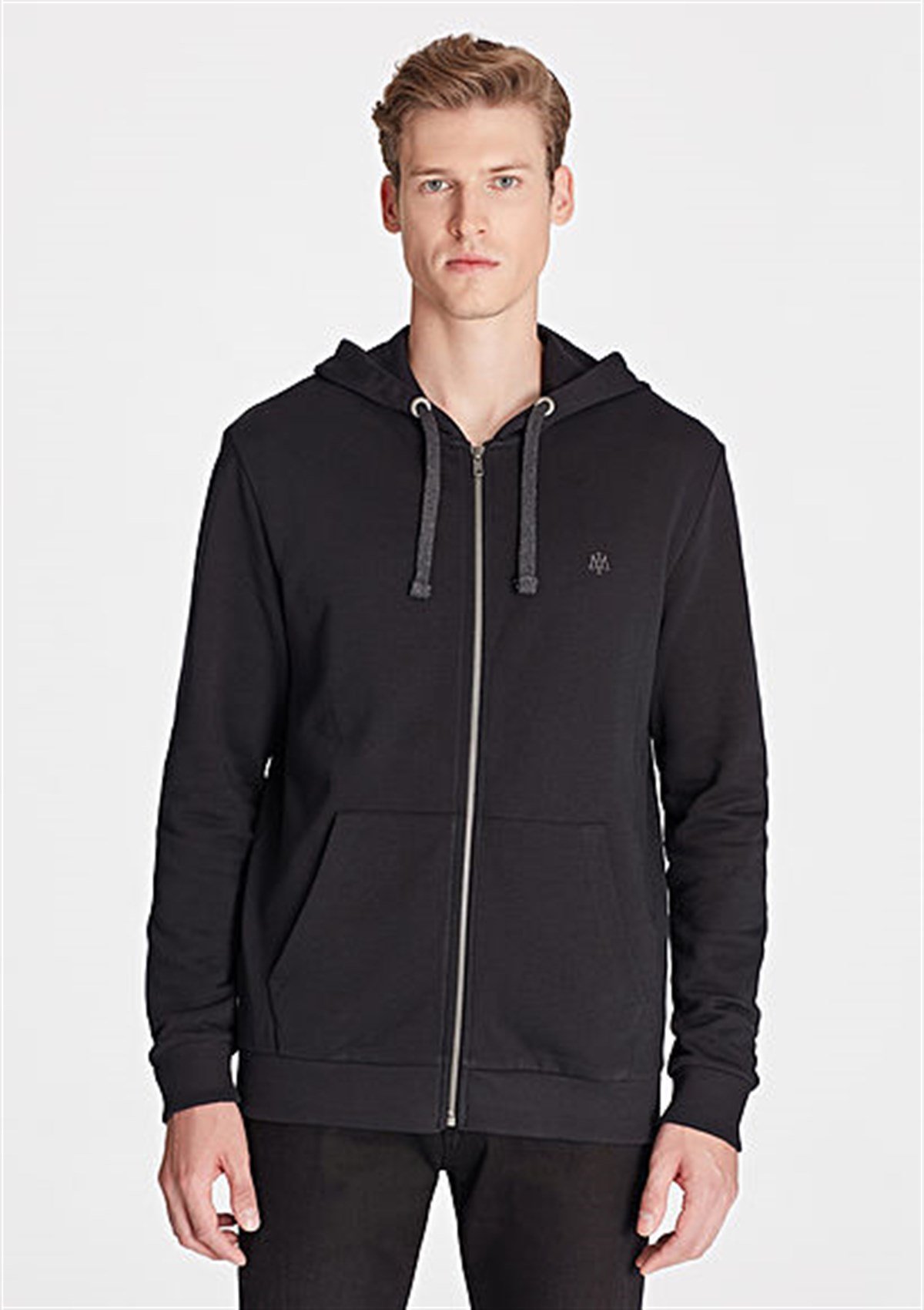 065582-900MAVİ FERMUARLI SWEATSHIRT siyah