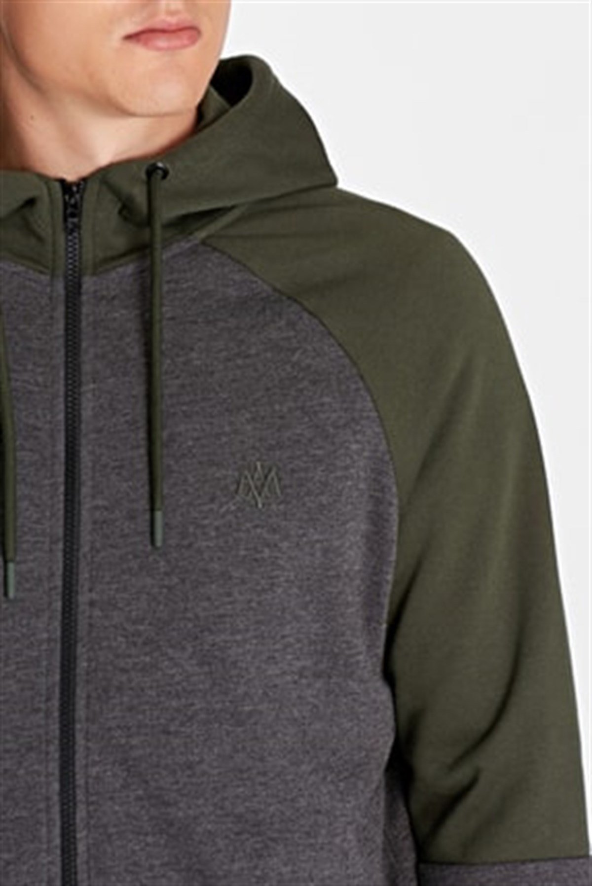 065769-29759Mavi Fermuarlı Sweatshirt Haki Yeşili