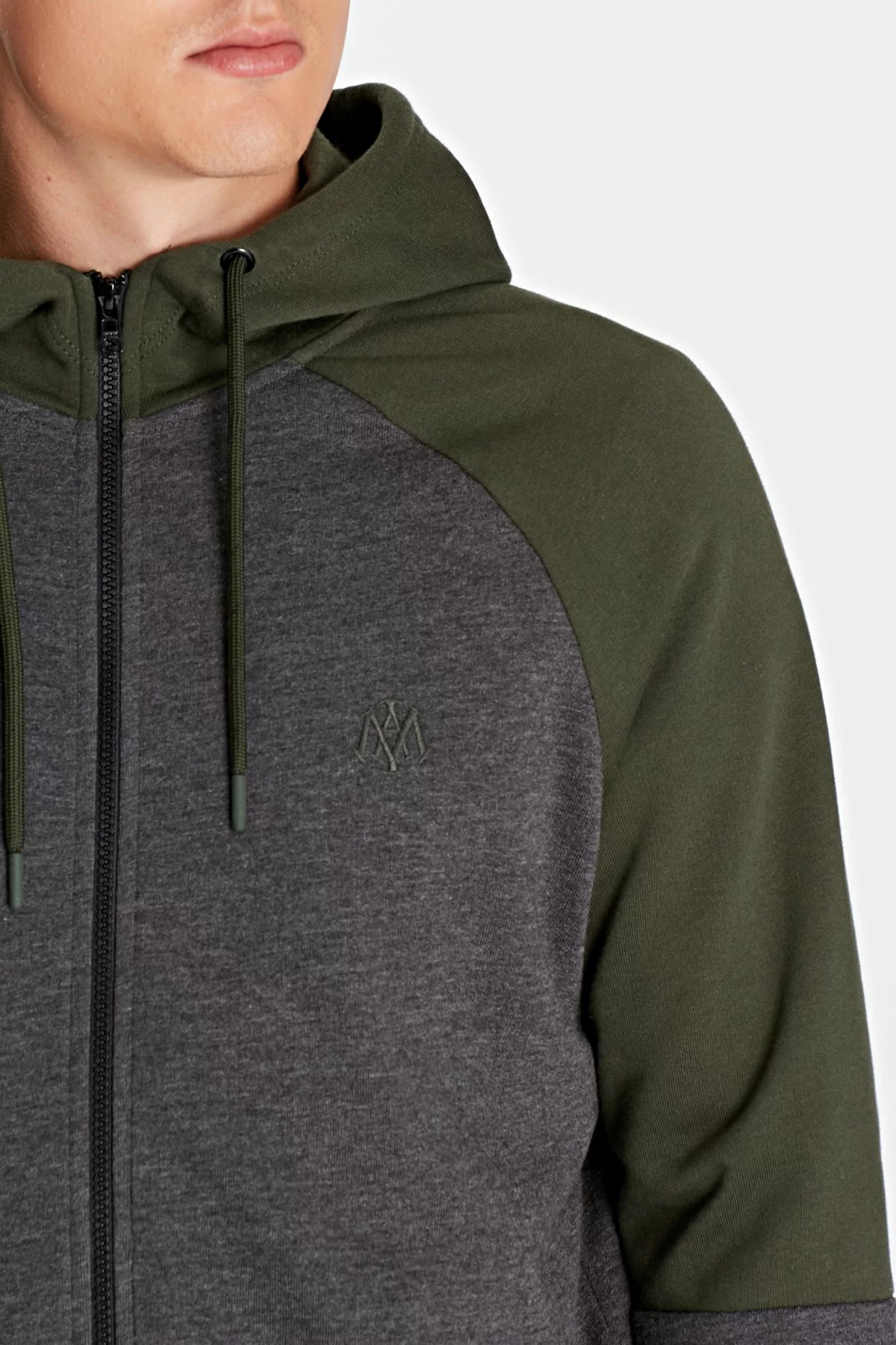 065769-29759Mavi Fermuarlı Sweatshirt Haki Yeşili