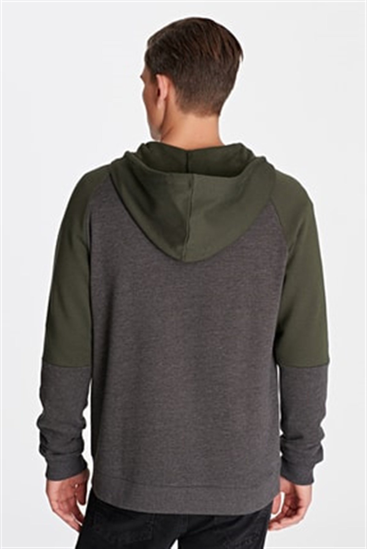 065769-29759Mavi Fermuarlı Sweatshirt Haki Yeşili