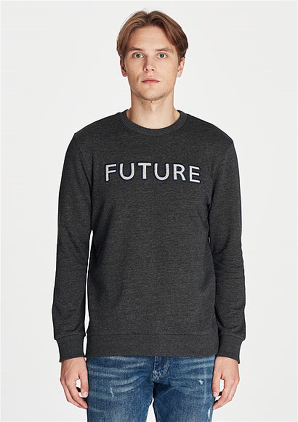 065800-29758Mavi Future Sweatshirt Koyu Gri Melanj