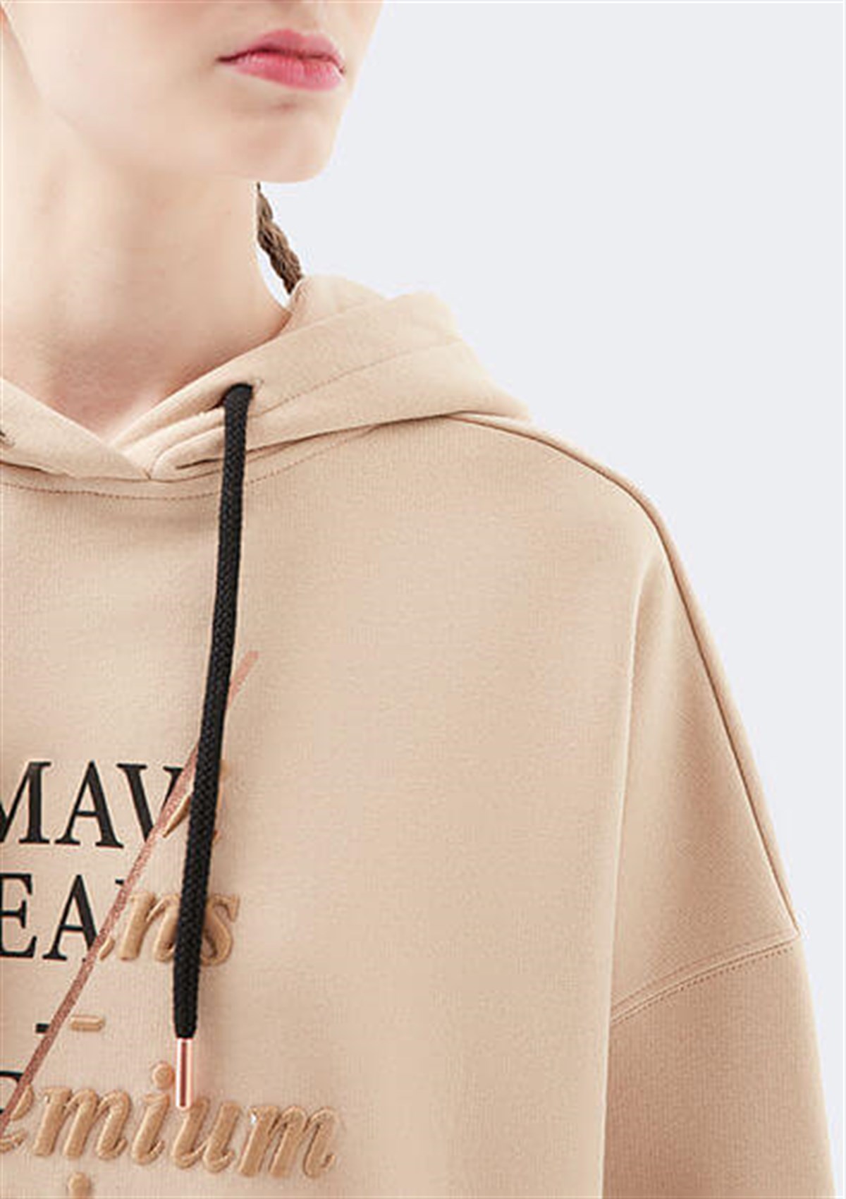 1600369-32978Mavi Kadın Sweatshirt Koyu Krem