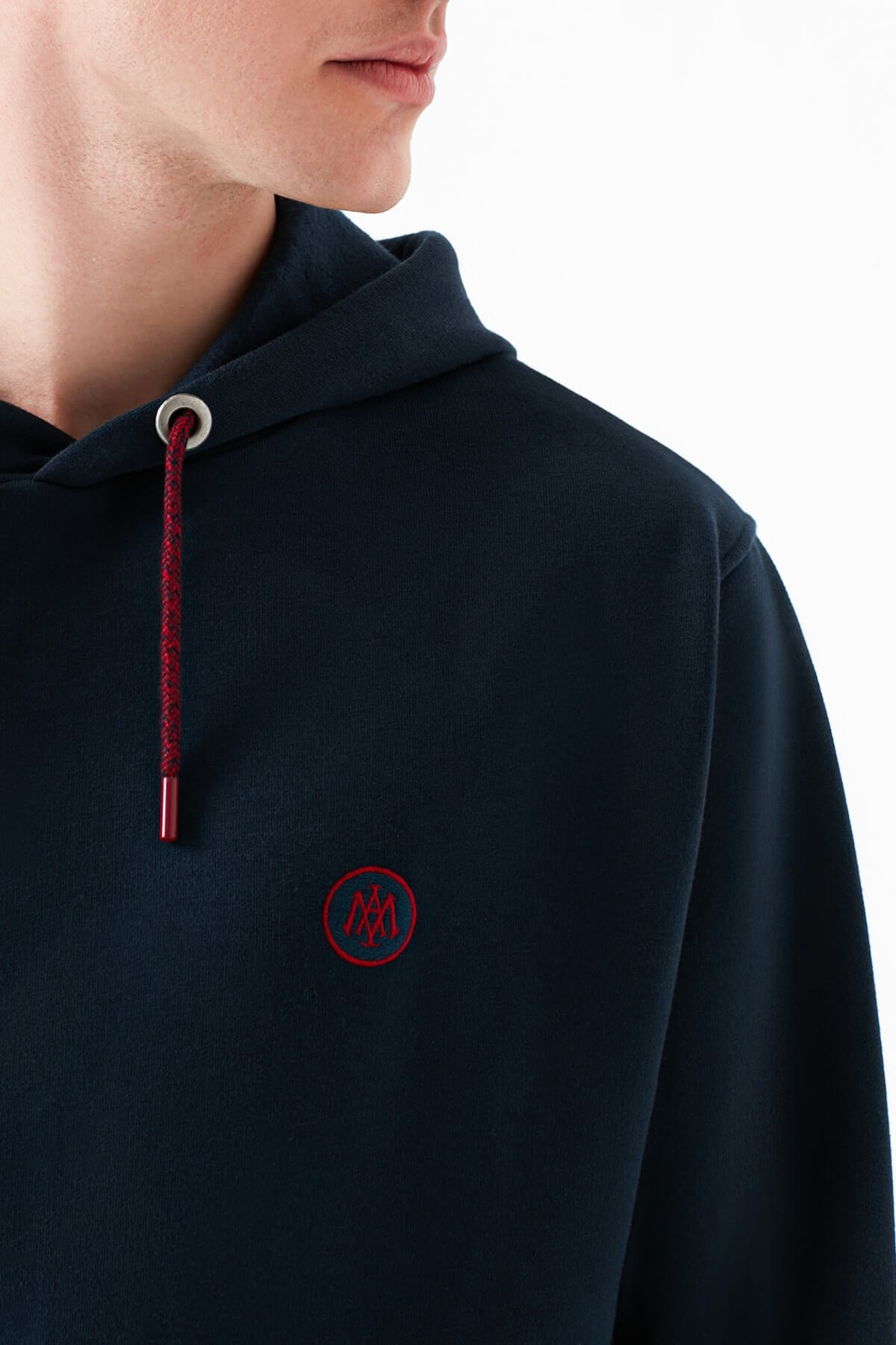065809-29743Mavi Kapişonlu Sweatshirt Erkek Gece Lacivert