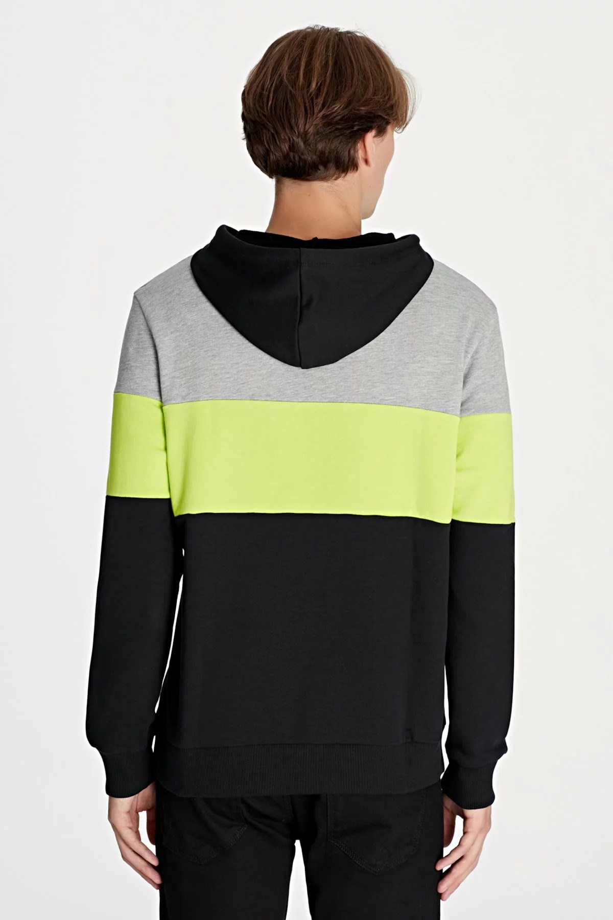 065785-900Mavi Kapişonlu Sweatshirt Siyah