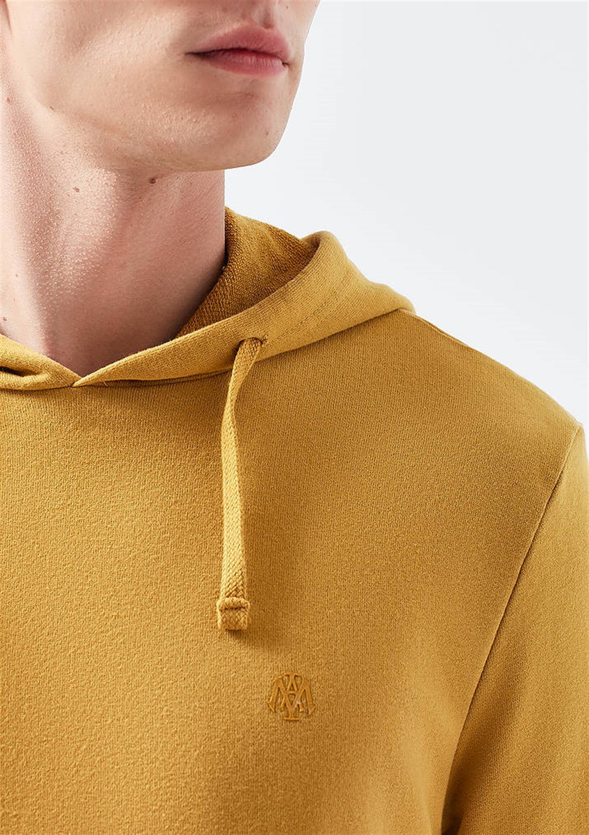 065779-32456Mavi Kapişonlu Sweatshirt Erkek Kış Sarısı