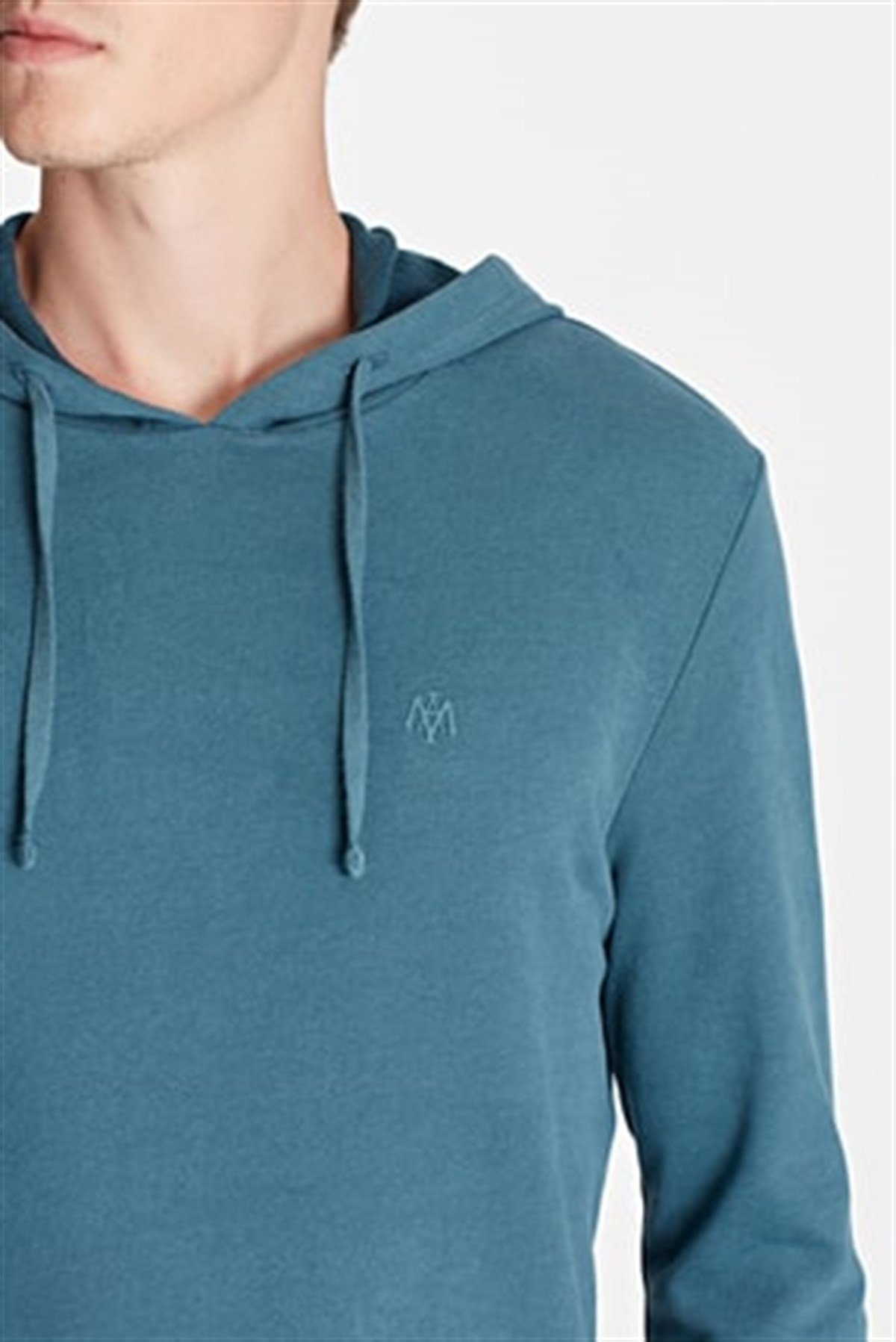 065779-29843Mavi Kapüşonlu Sweatshirt Uzay Mavisi