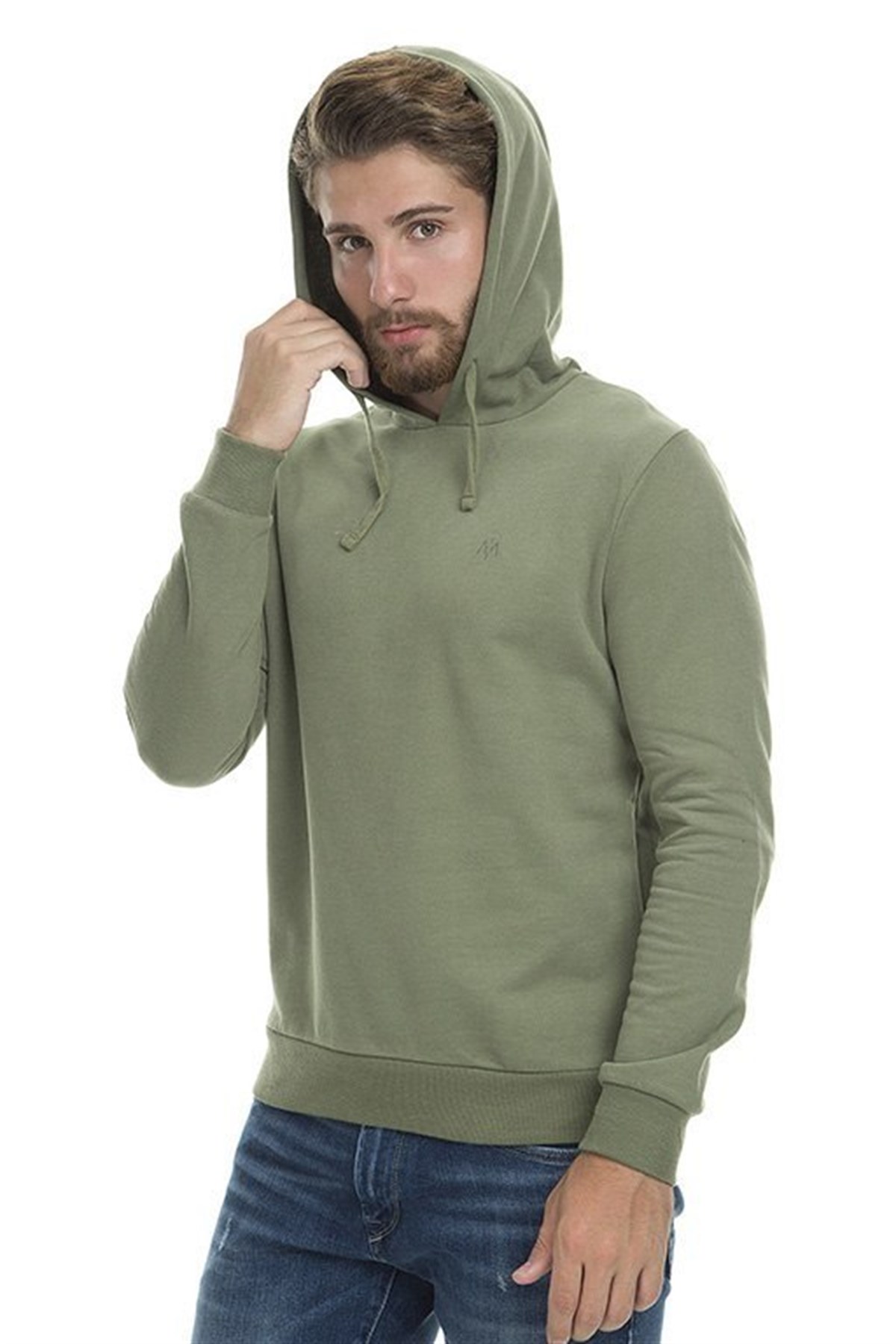 065779-28524NEBIMV3NEBIMV3|065779-28524|R000MAVİ KAPÜŞONLU SWEATSHIRT yeşil-STD