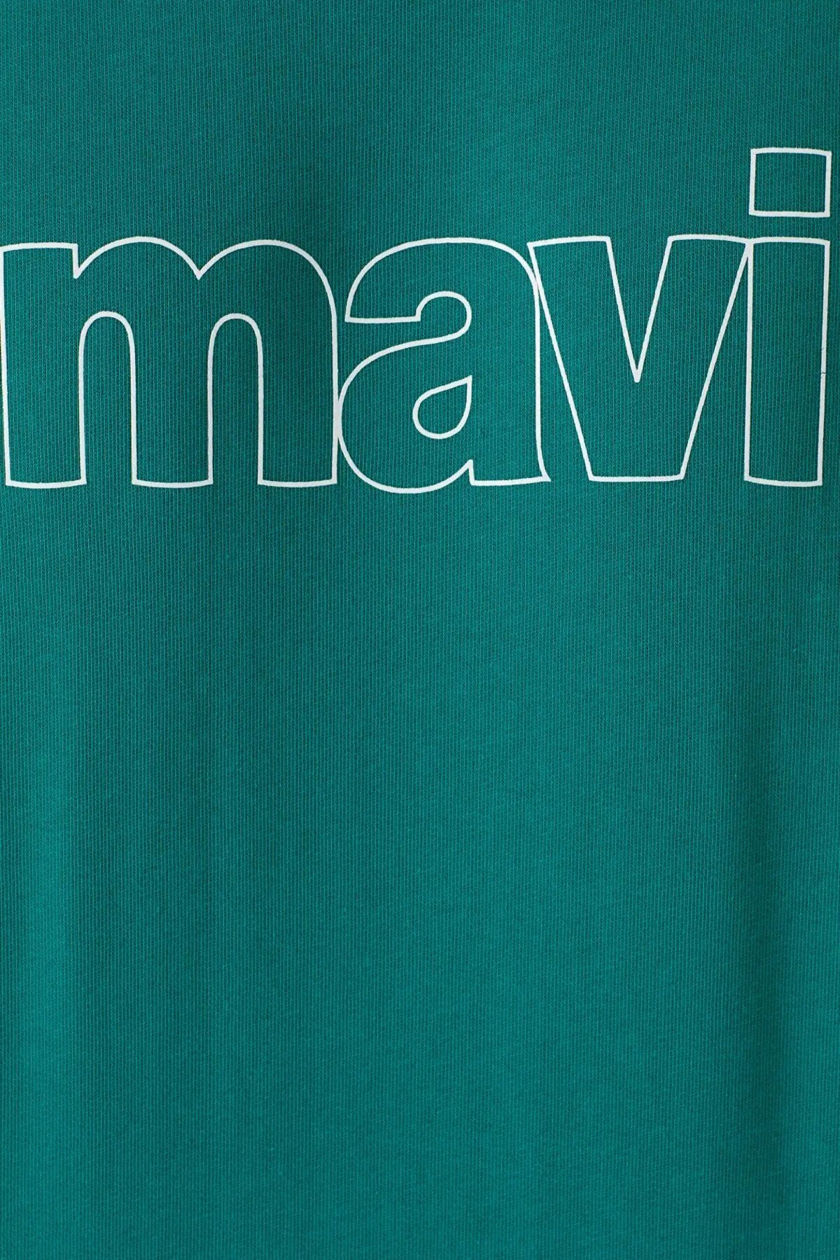 065606-32449Mavi Logo Kapişonlu Erkek Sweatshirt Porselen Yeşili