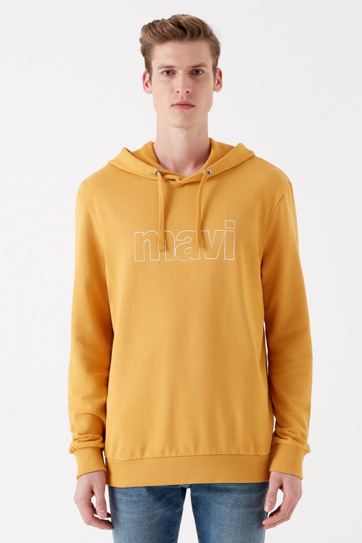 065606-30719NEBIMV3NEBIMV3|065606-30719|STDMAVİ LOGO KAPİŞONLU SWEATSHIRT hardal ERKEK SWEATSHIRT-STD