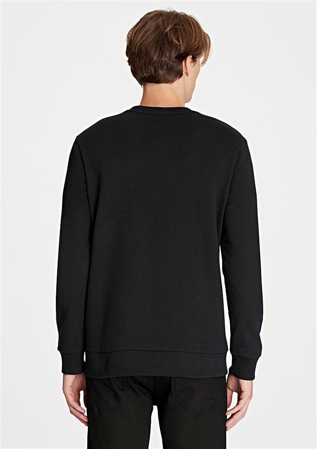 065183-900Mavi Mavi Baskılı Sweatshirt Siyah