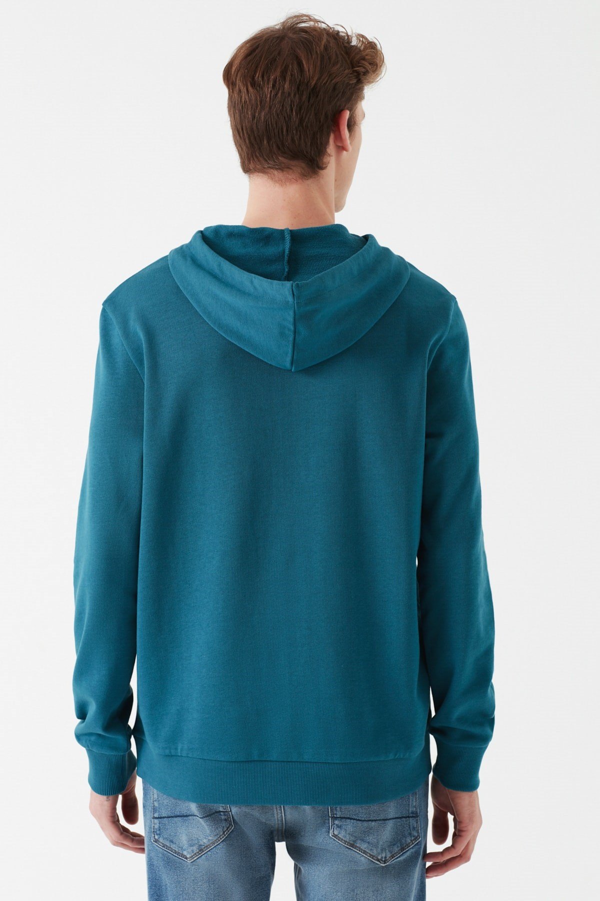 065169-30708NEBIMV3NEBIMV3|065169-30708|STDMAVİ MAVİ BASKILI SWEATSHIRT petrol yeşili ERKEK SWEATSHIRT-STD