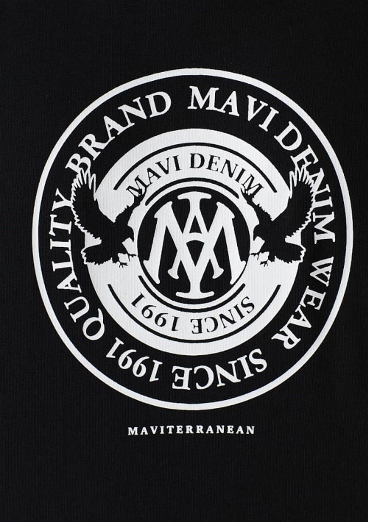 065169-900MAVİ MAVİ BASKILI SWEATSHIRT siyah ERKEK SWEATSHIRT 065169-900