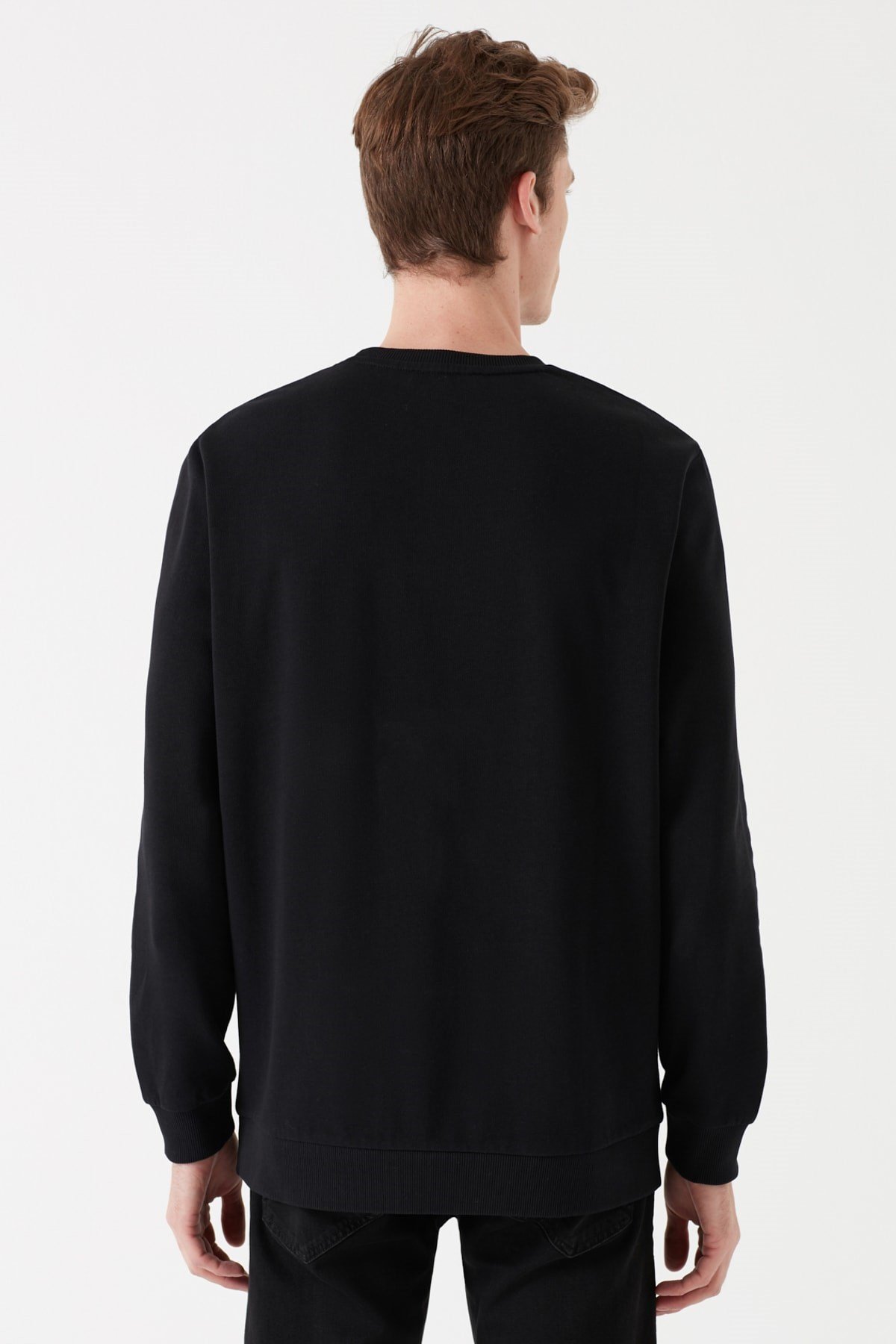 065752-900NEBIMV3NEBIMV3|065752-900|STDMAVİ MAVİ BASKILI SWEATSHIRT siyah ERKEK SWEATSHIRT-STD