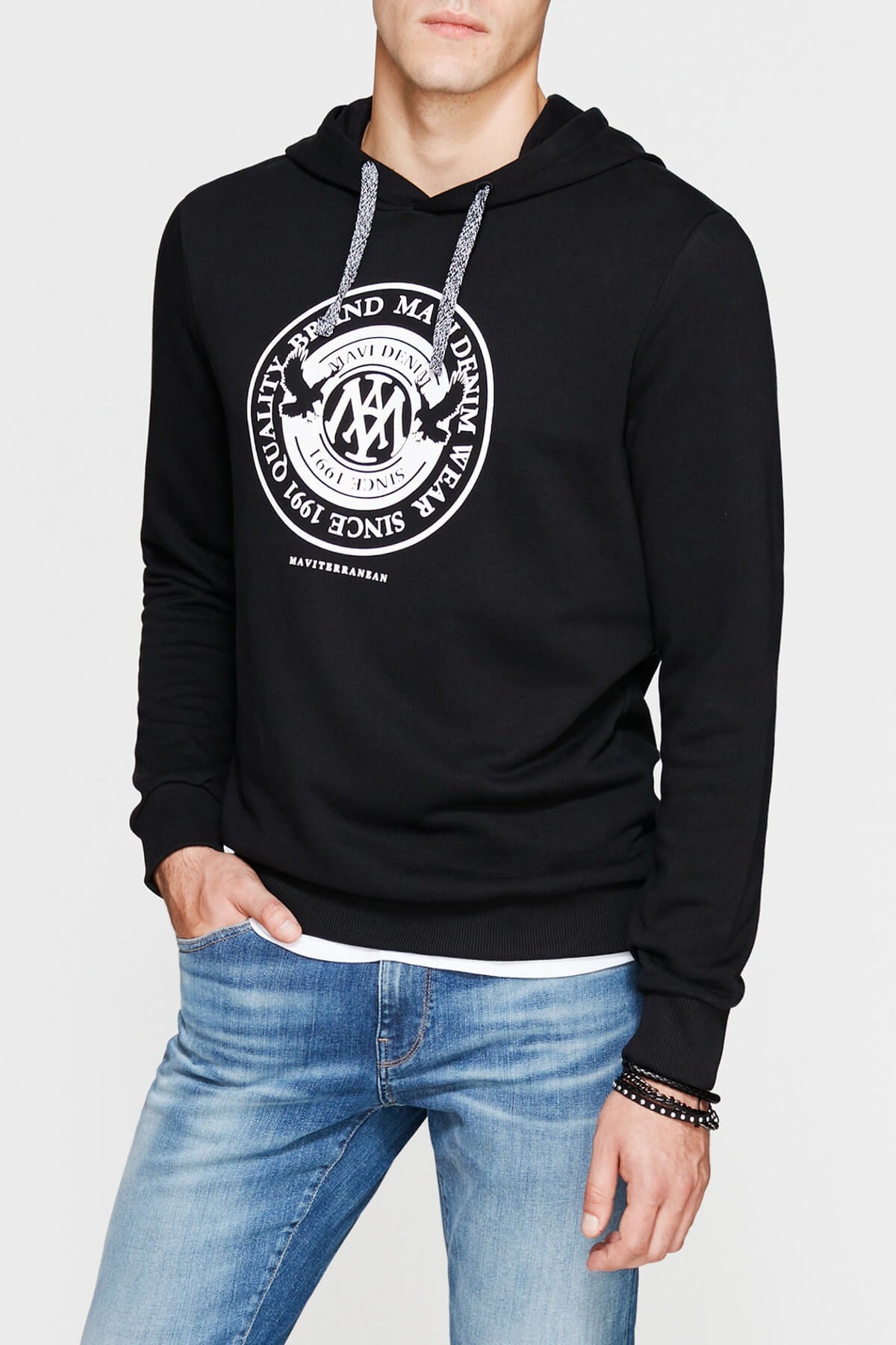 065169-900NEBIMV3NEBIMV3|065169-900|STDMAVİ MAVİ BASKILI SWEATSHIRT siyah ERKEK SWEATSHIRT 065169-900-STD