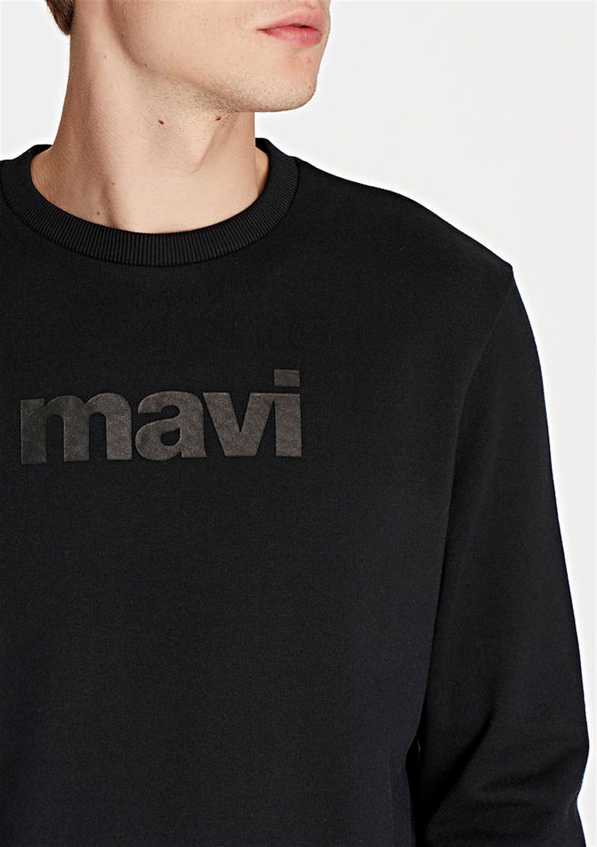065183-900Mavi Mavi Baskılı Sweatshirt Siyah