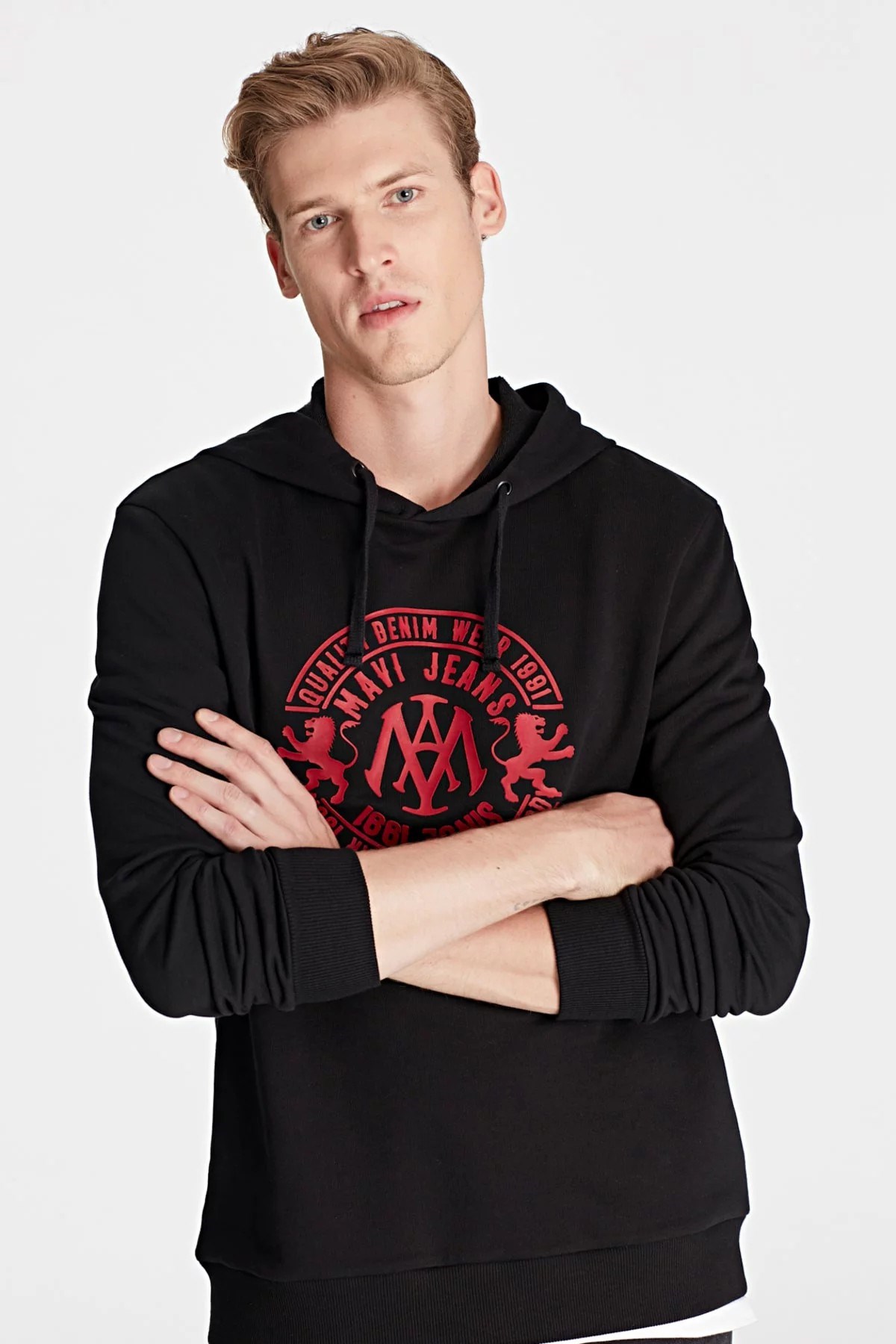 065784-900Mavi Mavi Logo Sweatshirt Siyah