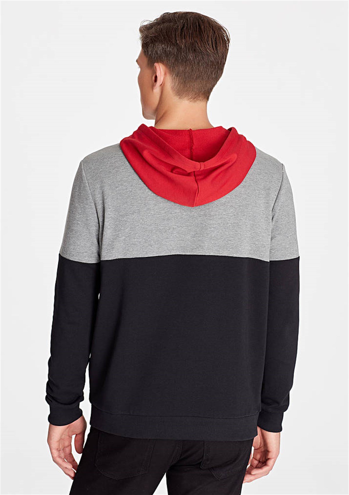 065647-28386NEBIMV3NEBIMV3|065647-28386|STDMAVİ MAVİ LOGO SWEATSHIRT gri melanj-STD