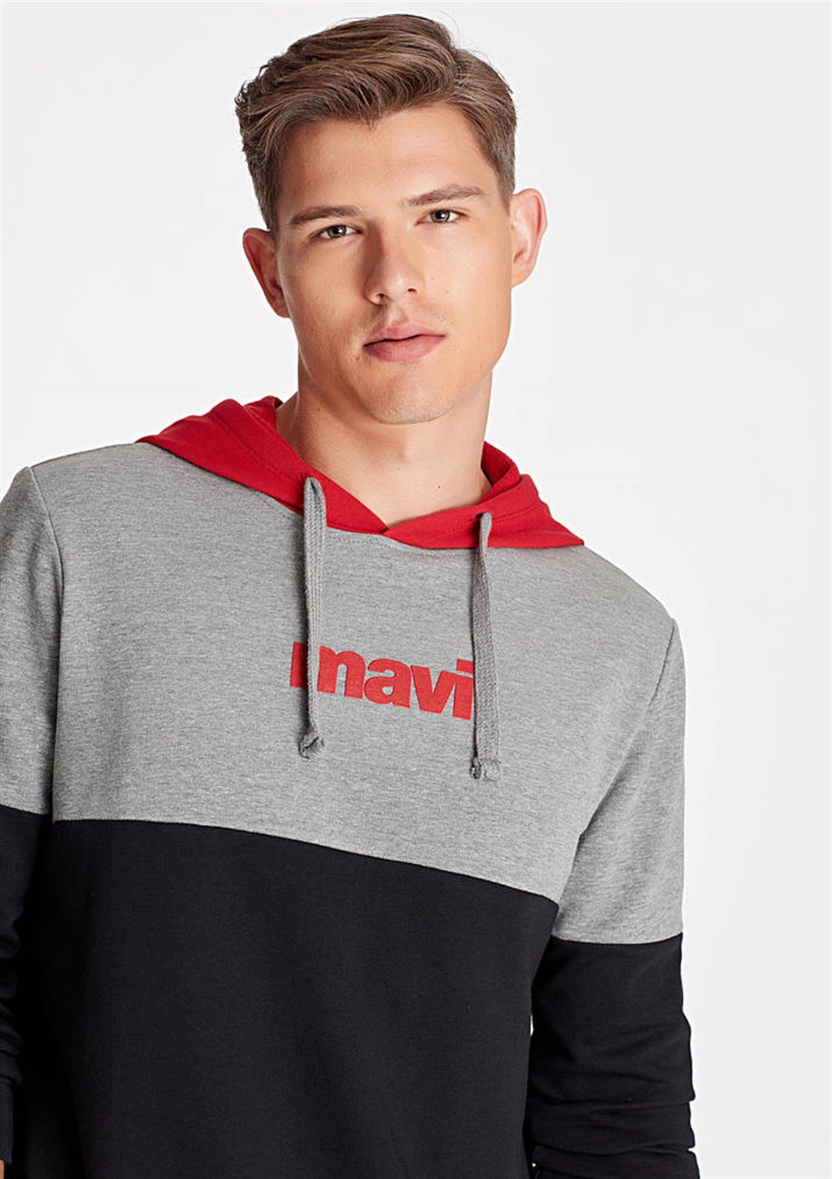 065647-28386NEBIMV3NEBIMV3|065647-28386|STDMAVİ MAVİ LOGO SWEATSHIRT gri melanj-STD