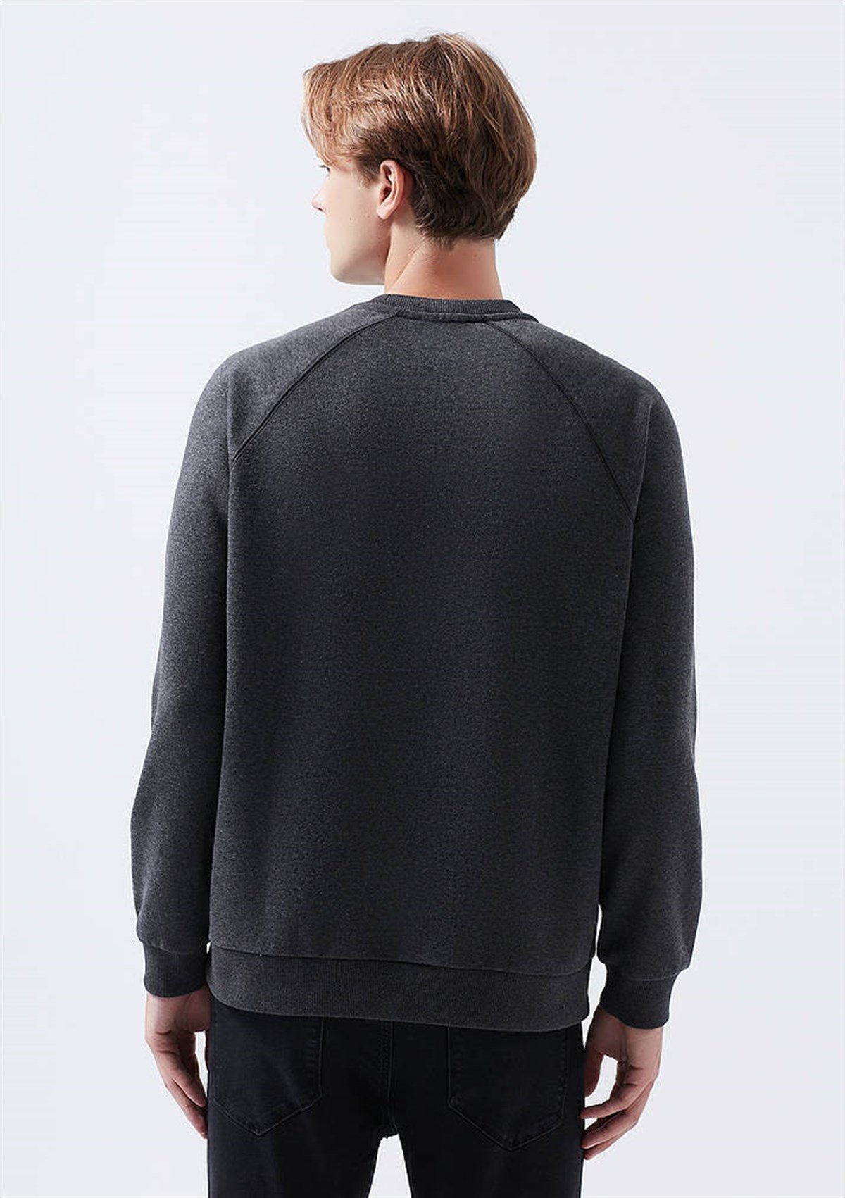 066274-32462Mavi Sweatshirt Erkek Koyu Gri Melanj