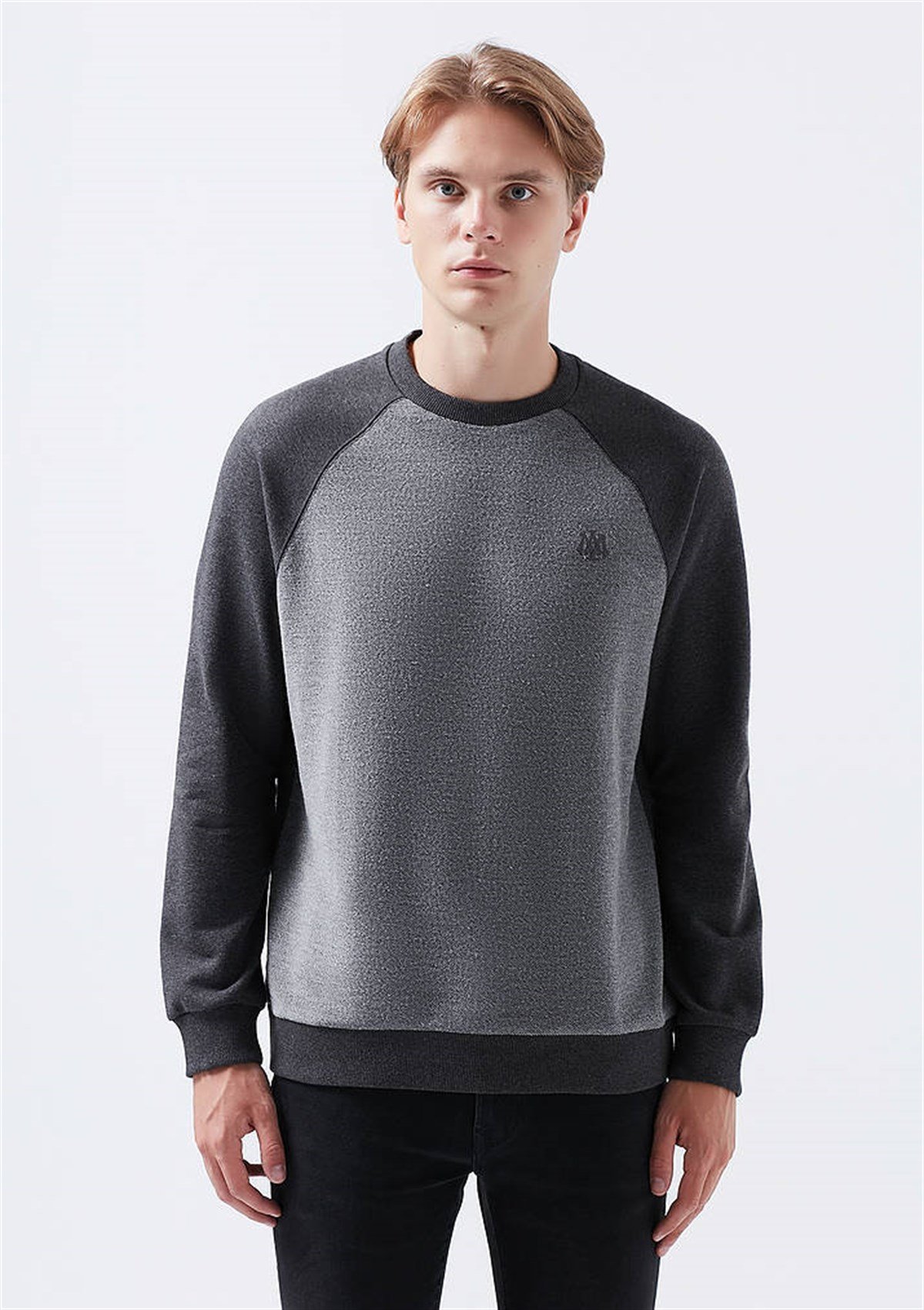 066274-32462Mavi Sweatshirt Erkek Koyu Gri Melanj