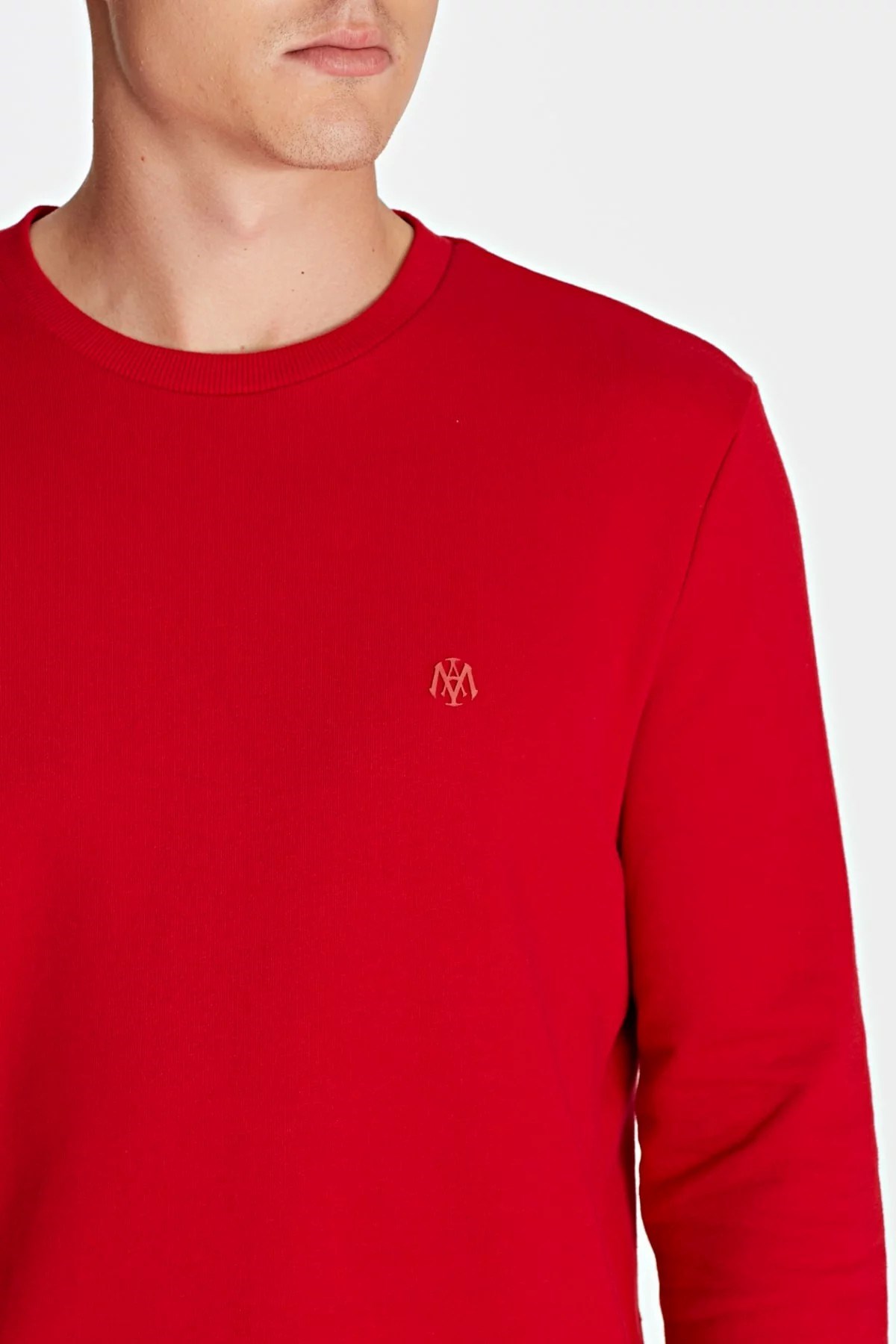 065751-29781Mavi Sweatshirt Kırmızı