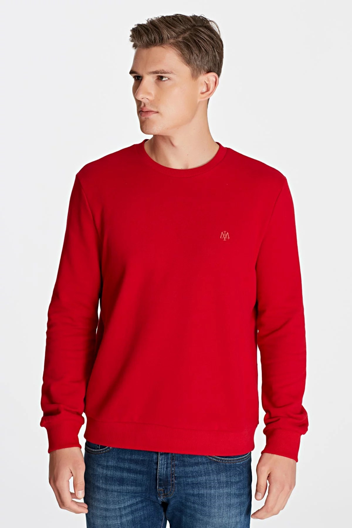 065751-29781Mavi Sweatshirt Kırmızı