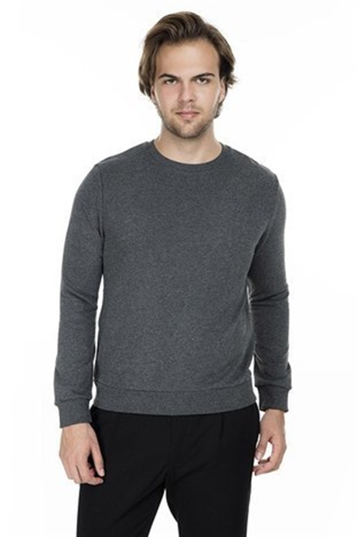 065751-29758Mavi Sweatshirt Koyu Gri Melanj