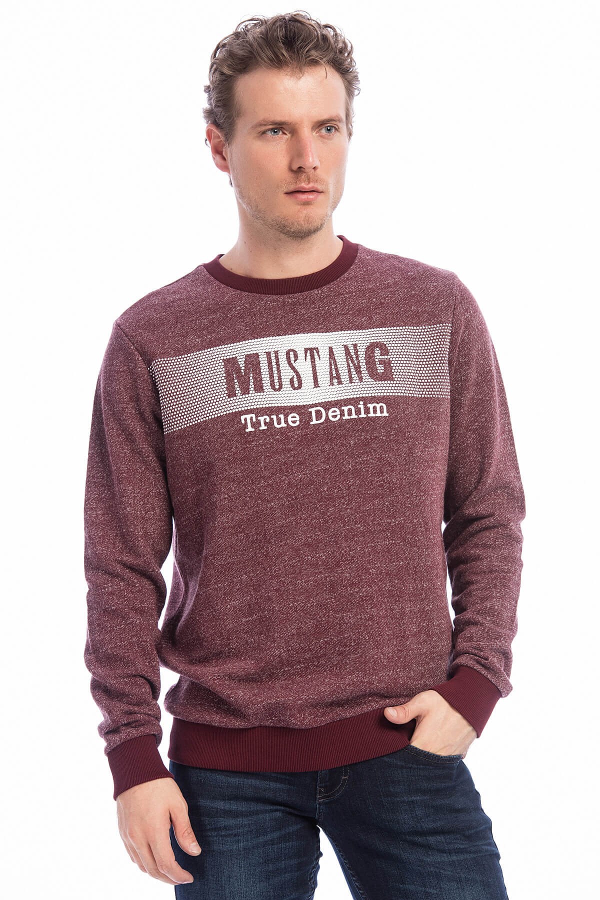 04-M00211-889NEBIMV3NEBIMV3|04-M00211-889|H51MUSTANG ERKEK SWEATSHİRT-Bordo